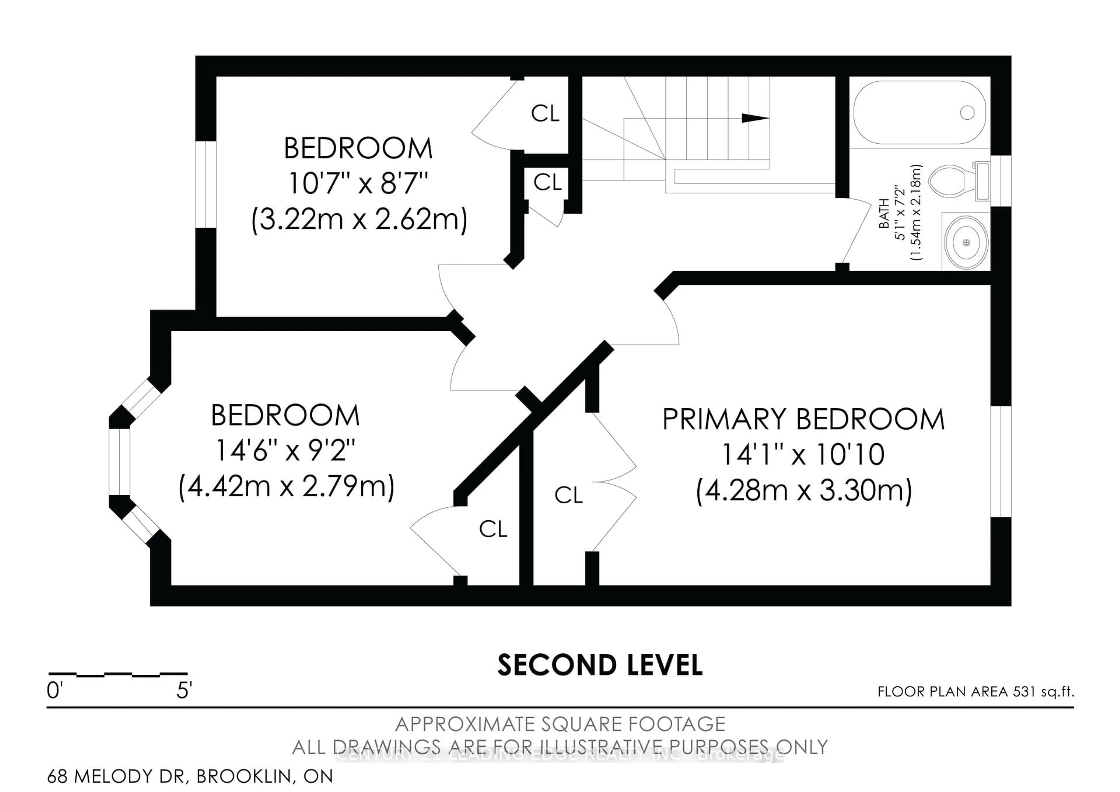 Floor plan for 68 Melody Dr, Whitby Ontario L1M 1K2