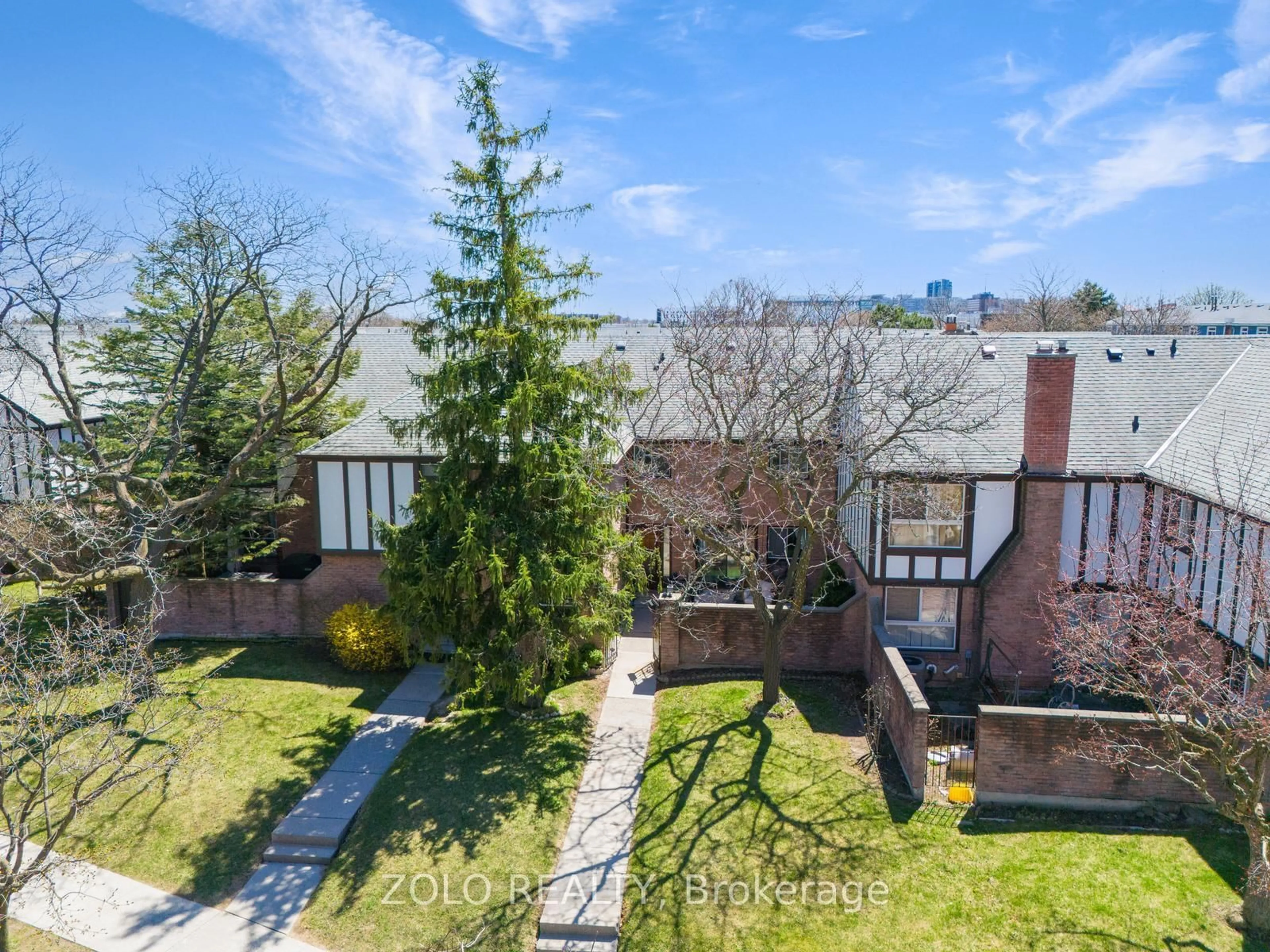 A pic from outside/outdoor area/front of a property/back of a property/a pic from drone, unknown for 97 Burrows Hall Blvd #5, Toronto Ontario M1B 1M7