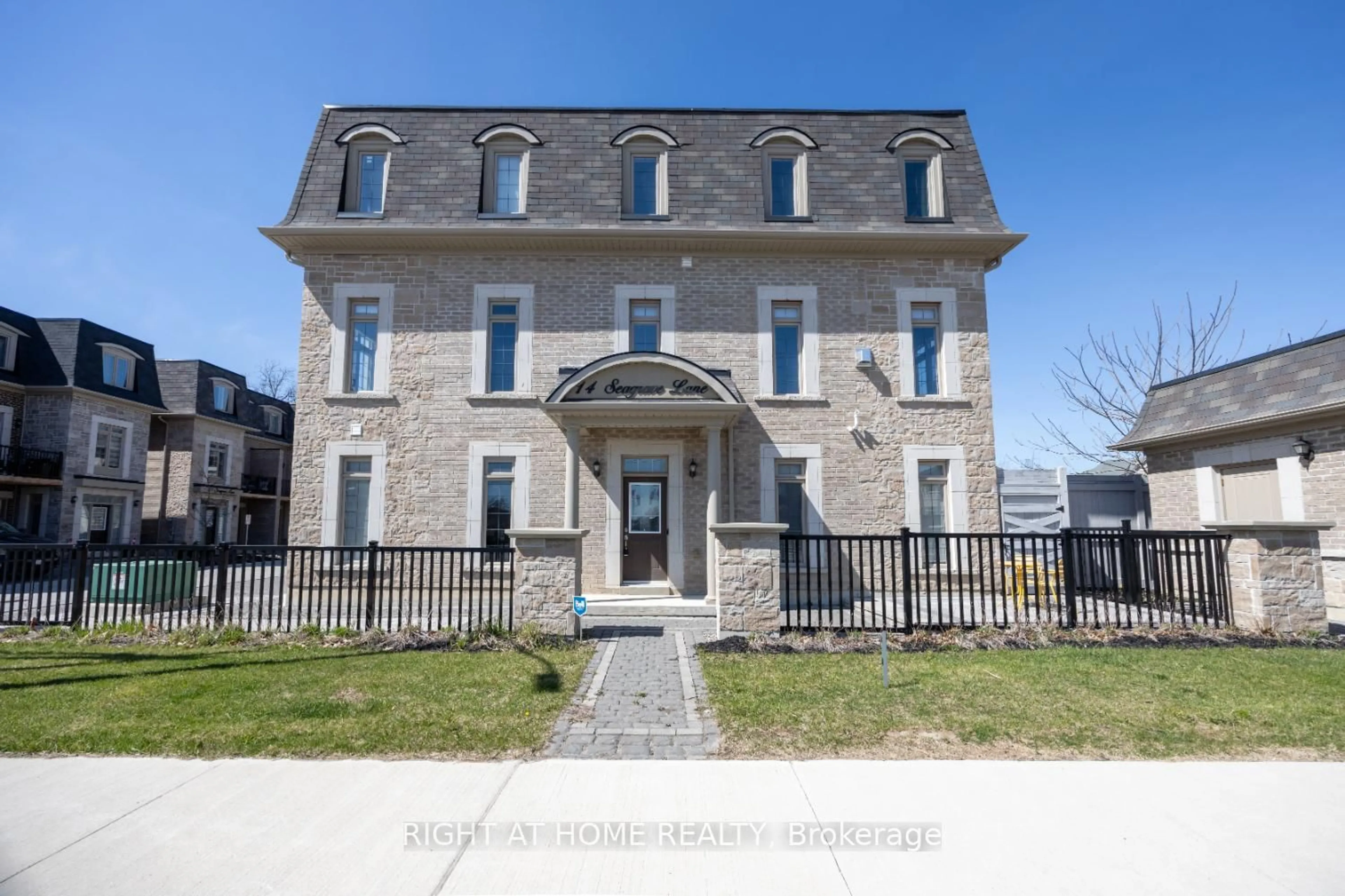 A pic from outside/outdoor area/front of a property/back of a property/a pic from drone, street for 14 Seagrave Lane, Ajax Ontario L1T 0P2