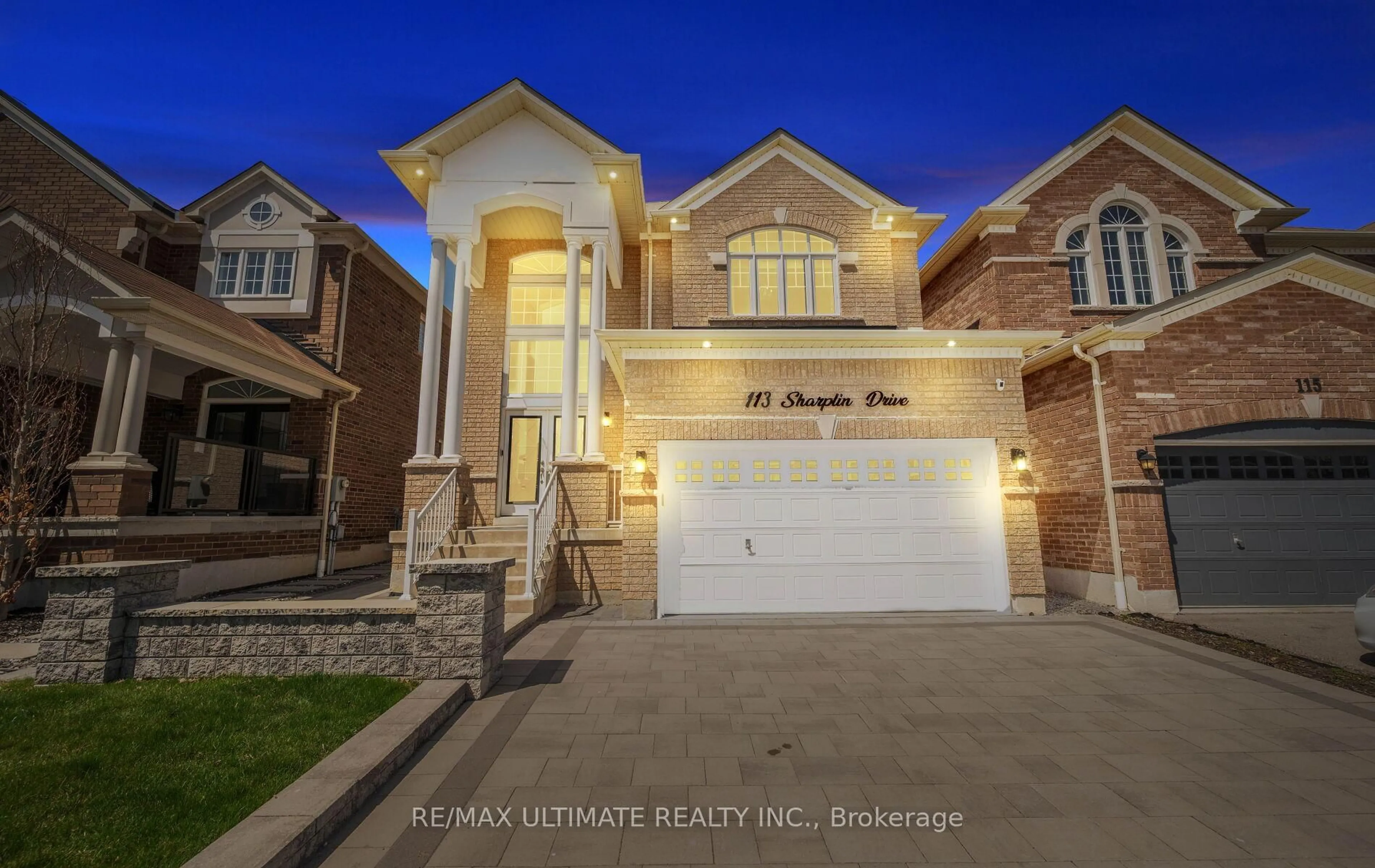 Home with brick exterior material, street for 113 Sharplin Dr, Ajax Ontario L1Z 0P3