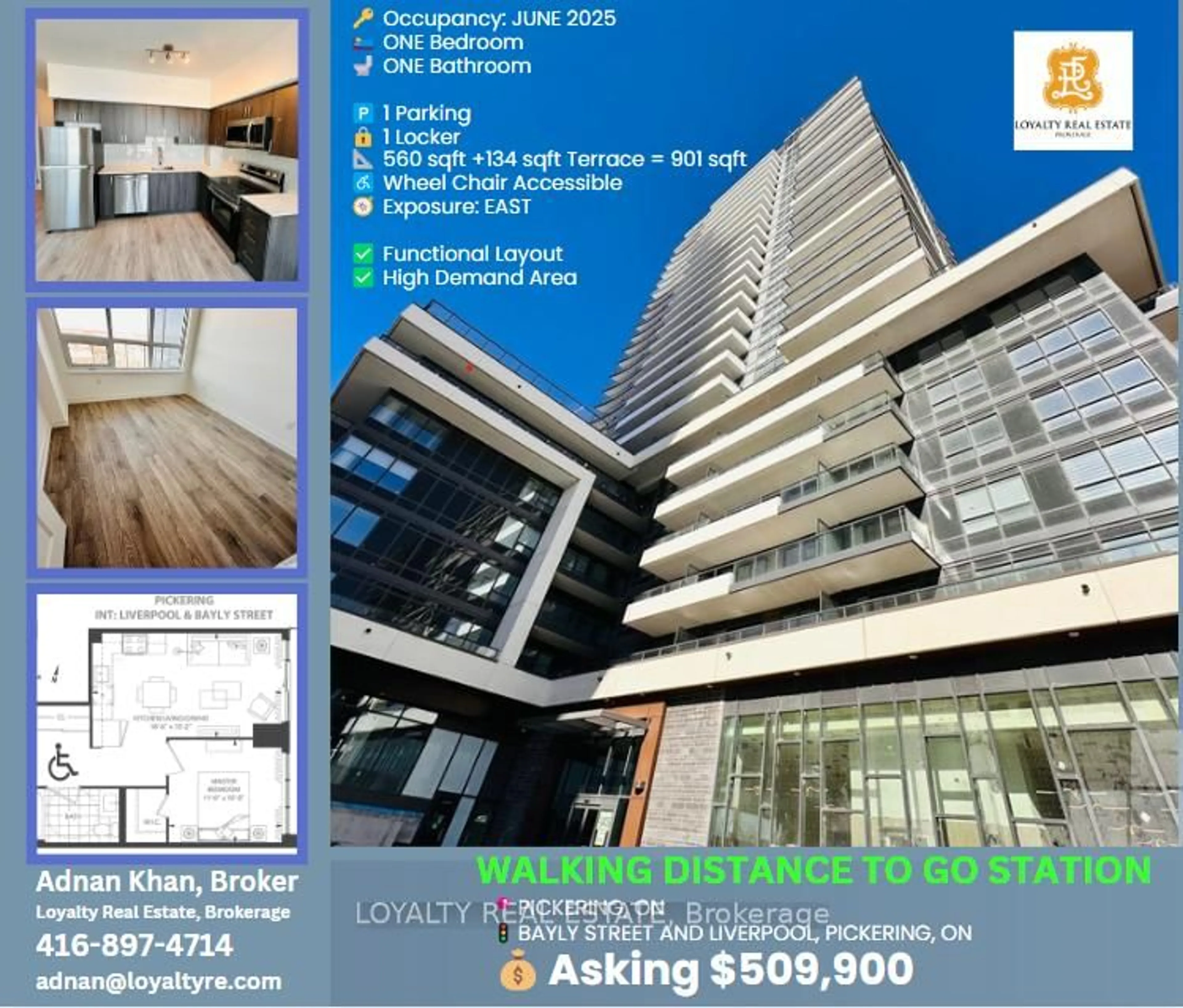 Indoor foyer for 1455 Celebration Dr #2111, Pickering Ontario L1W 0C3