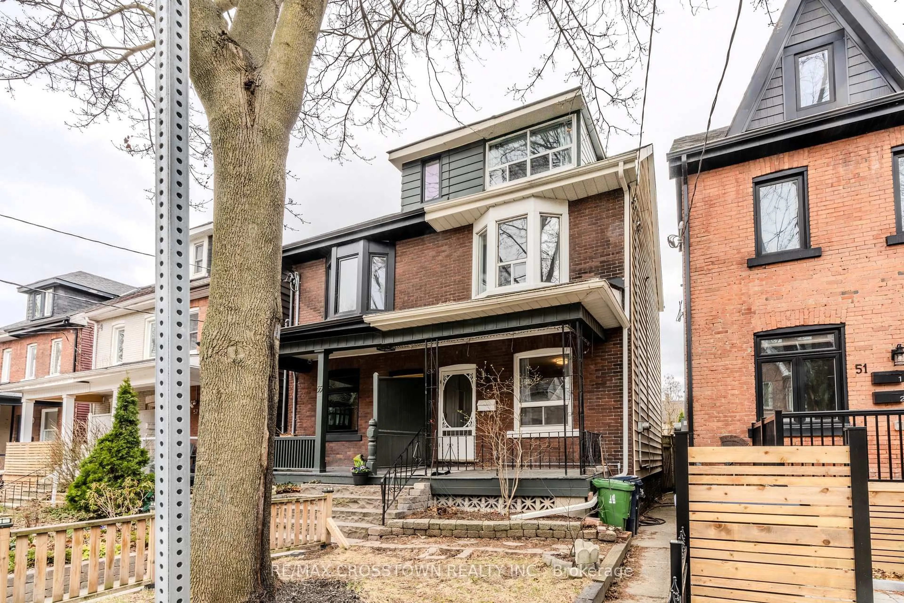 Home with brick exterior material, street for 53 Badgerow Ave, Toronto Ontario M4M 1V5