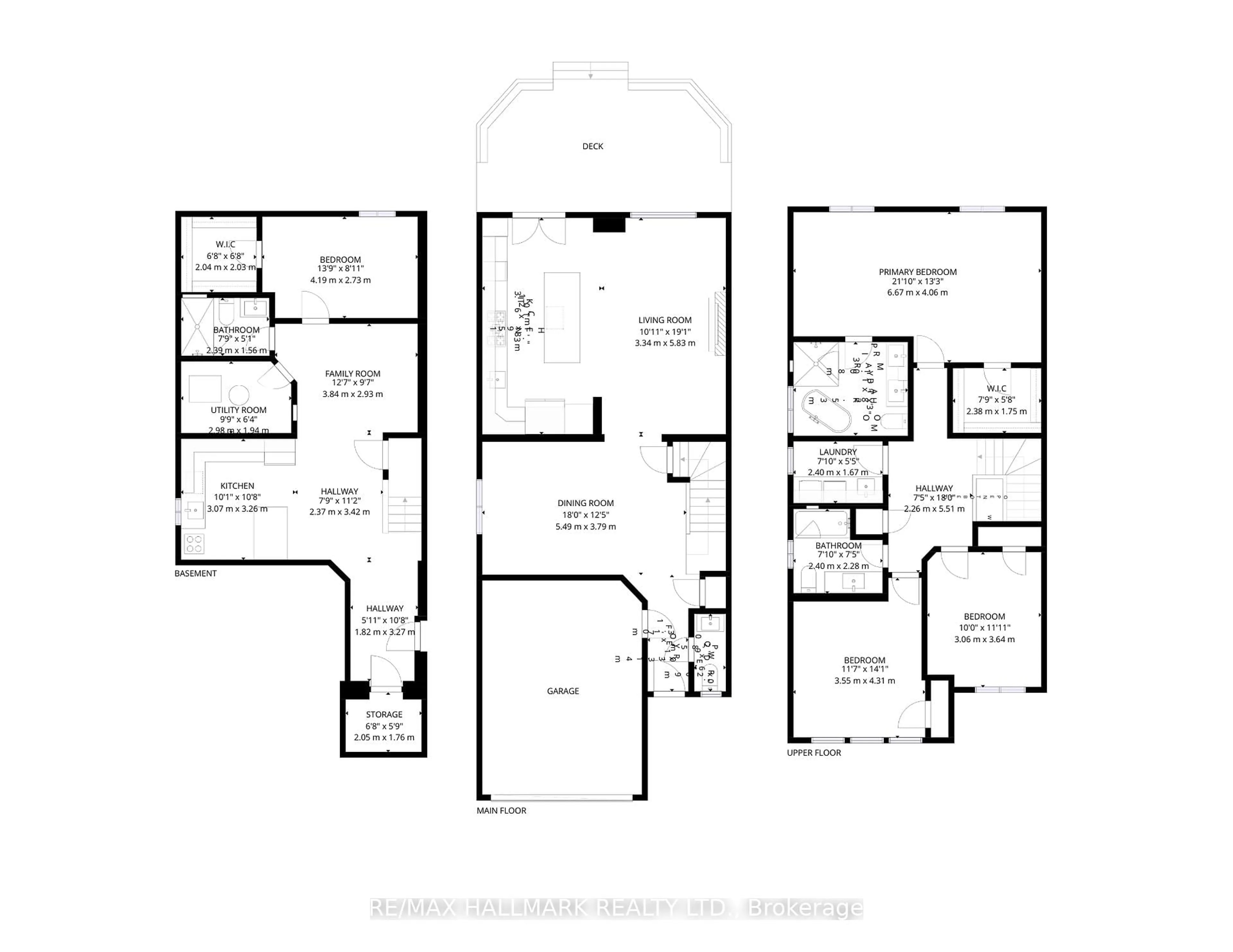 Floor plan for 315 Granby Crt, Pickering Ontario L1V 7B9