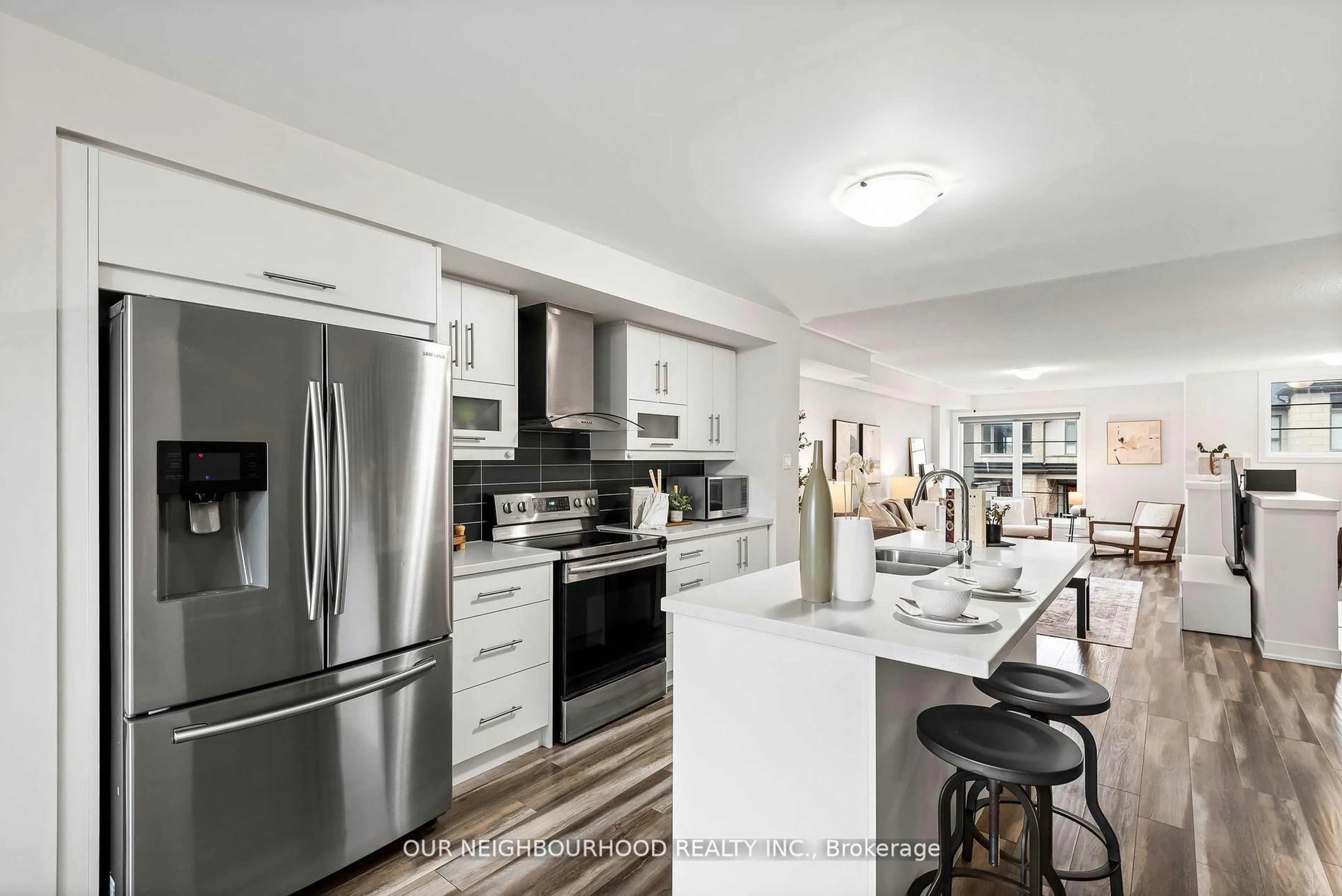 Open concept kitchen, unknown for 91 Donald Fleming Way, Whitby Ontario L1R 0N8