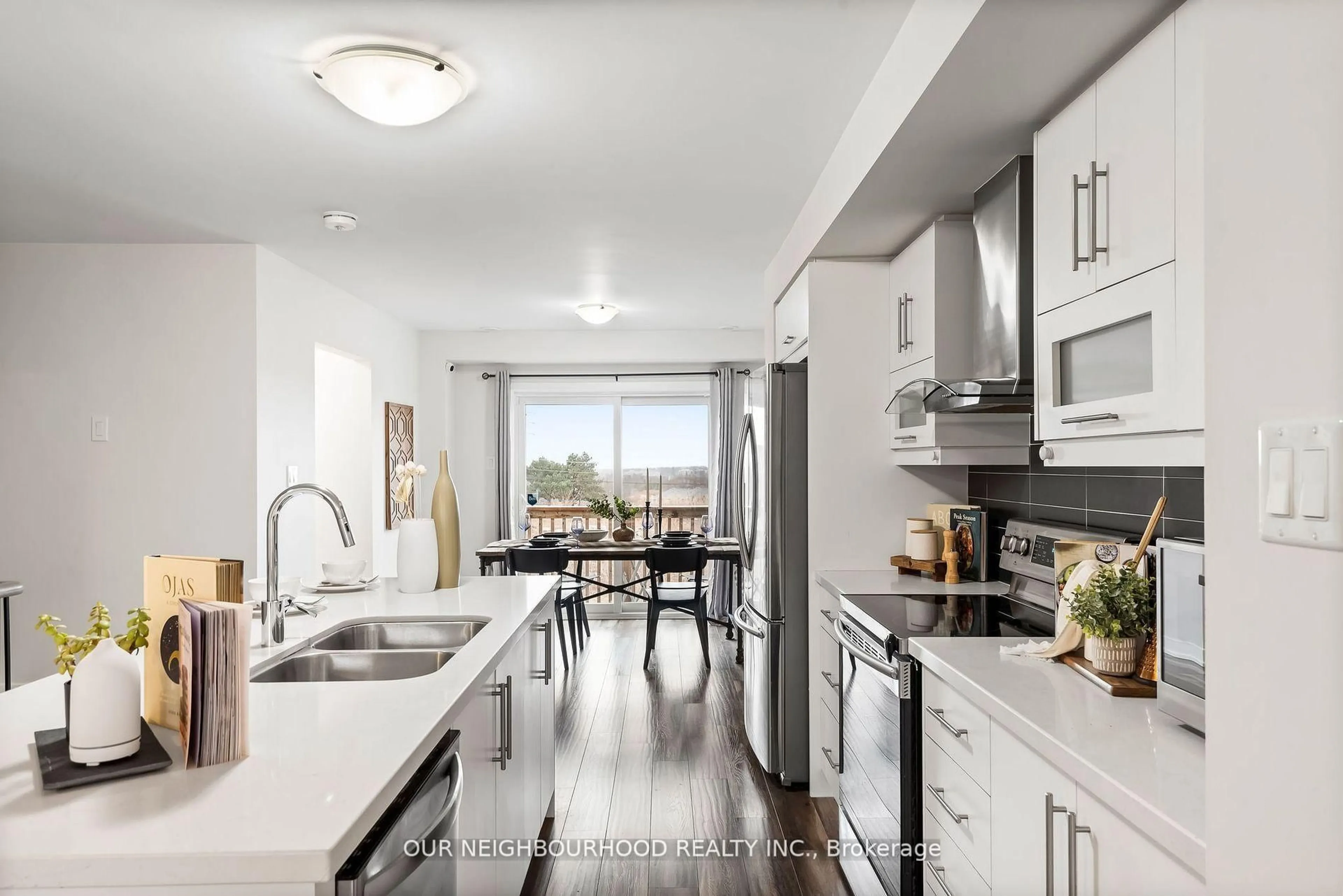 Open concept kitchen, ceramic/tile floor for 91 Donald Fleming Way, Whitby Ontario L1R 0N8