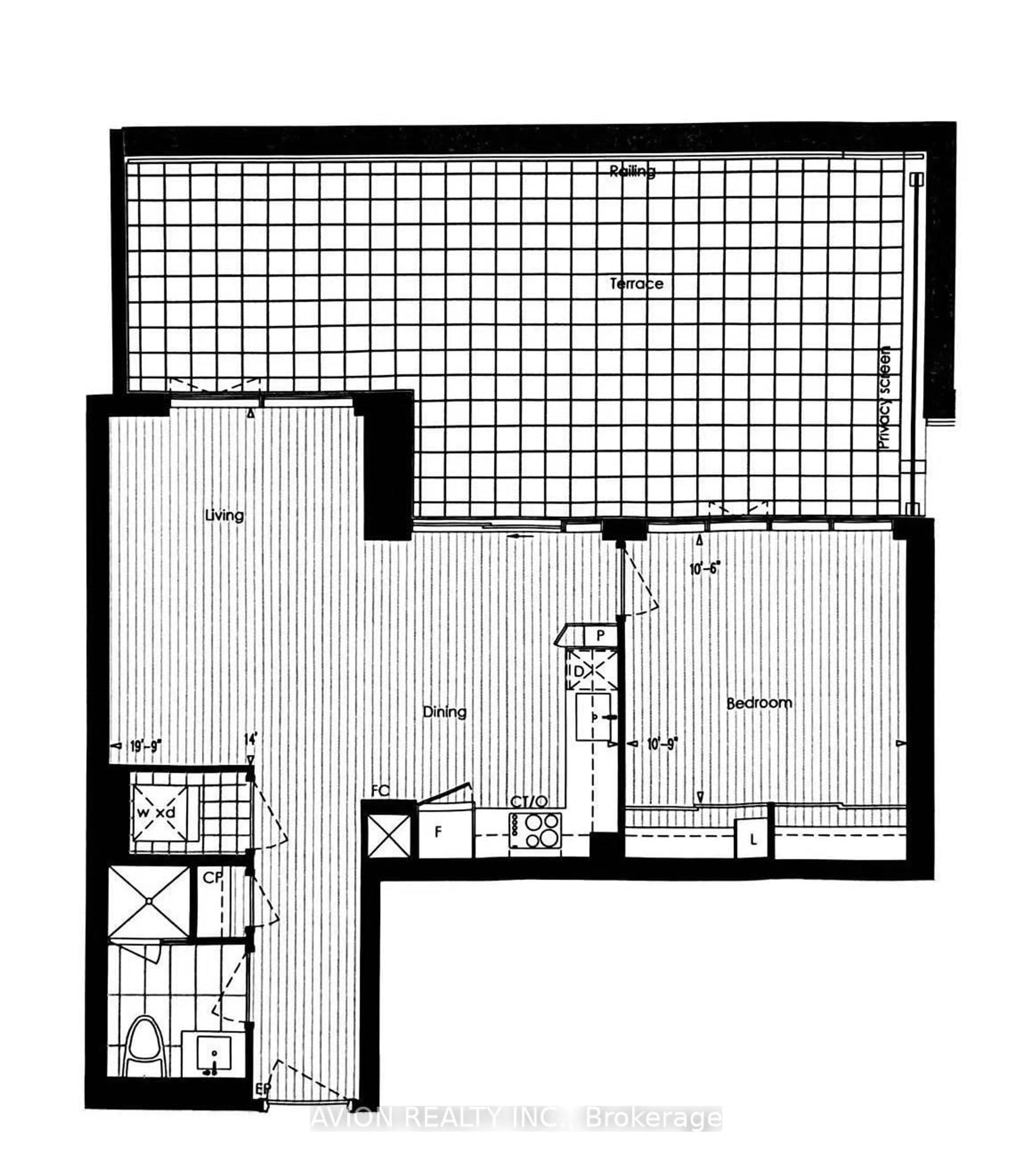 Floor plan for 225 Village Green Sq #211, Toronto Ontario M1S 0N4
