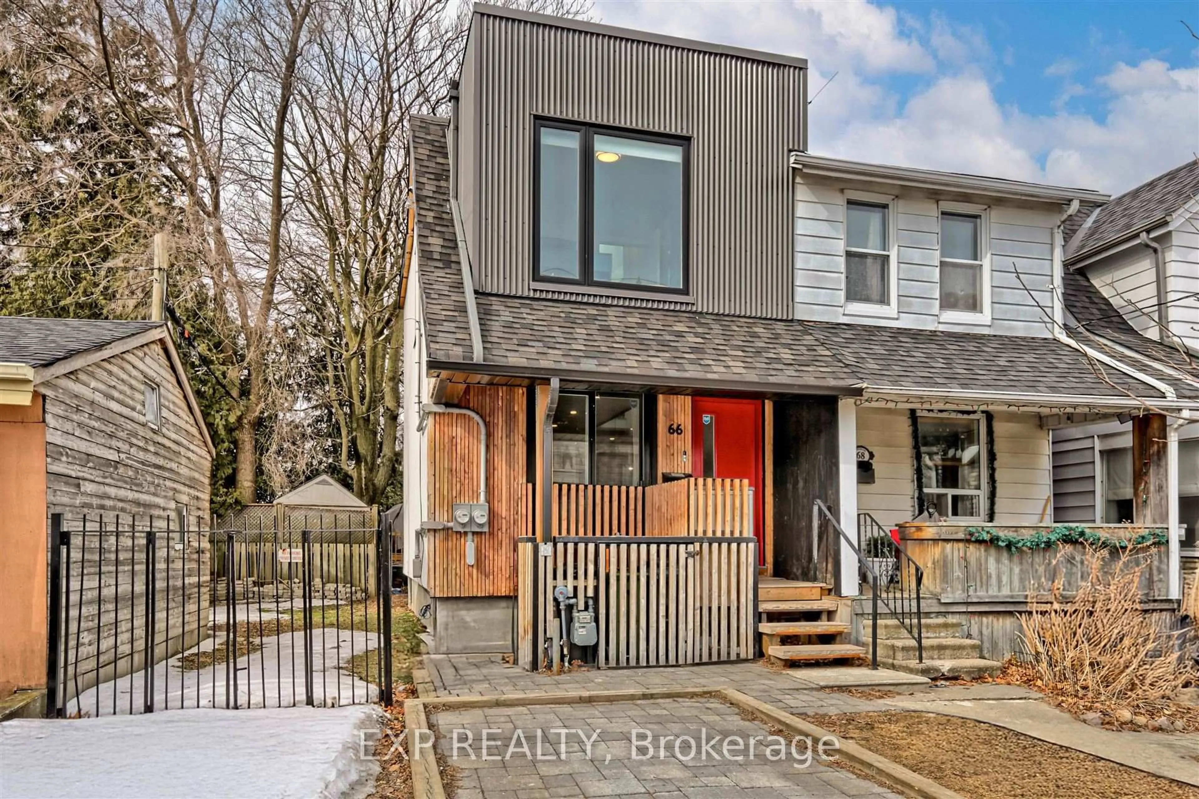 Home with brick exterior material, street for 66 Marlow Ave, Toronto Ontario M4J 3V1
