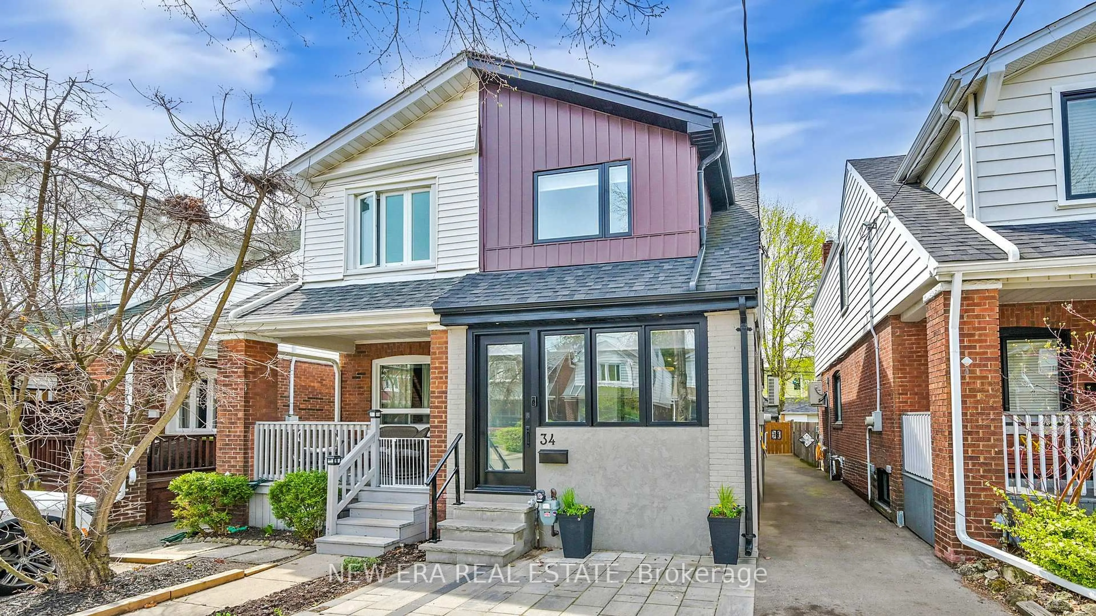Home with brick exterior material, street for 34 Kimbourne Ave, Toronto Ontario M4J 4J2