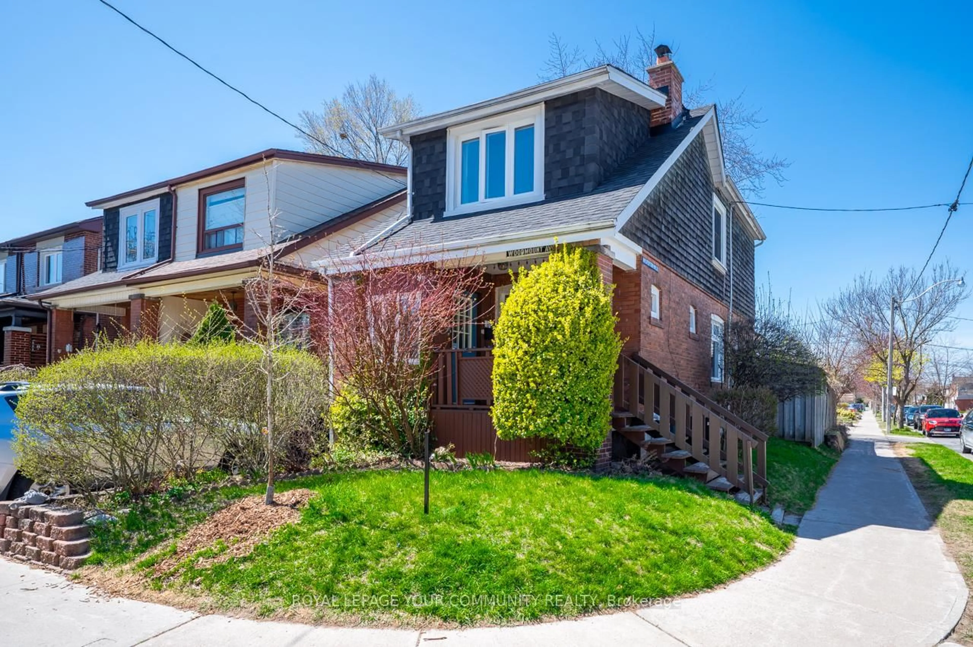Home with brick exterior material, street for 98 Woodmount Ave, Toronto Ontario M4C 3Y2