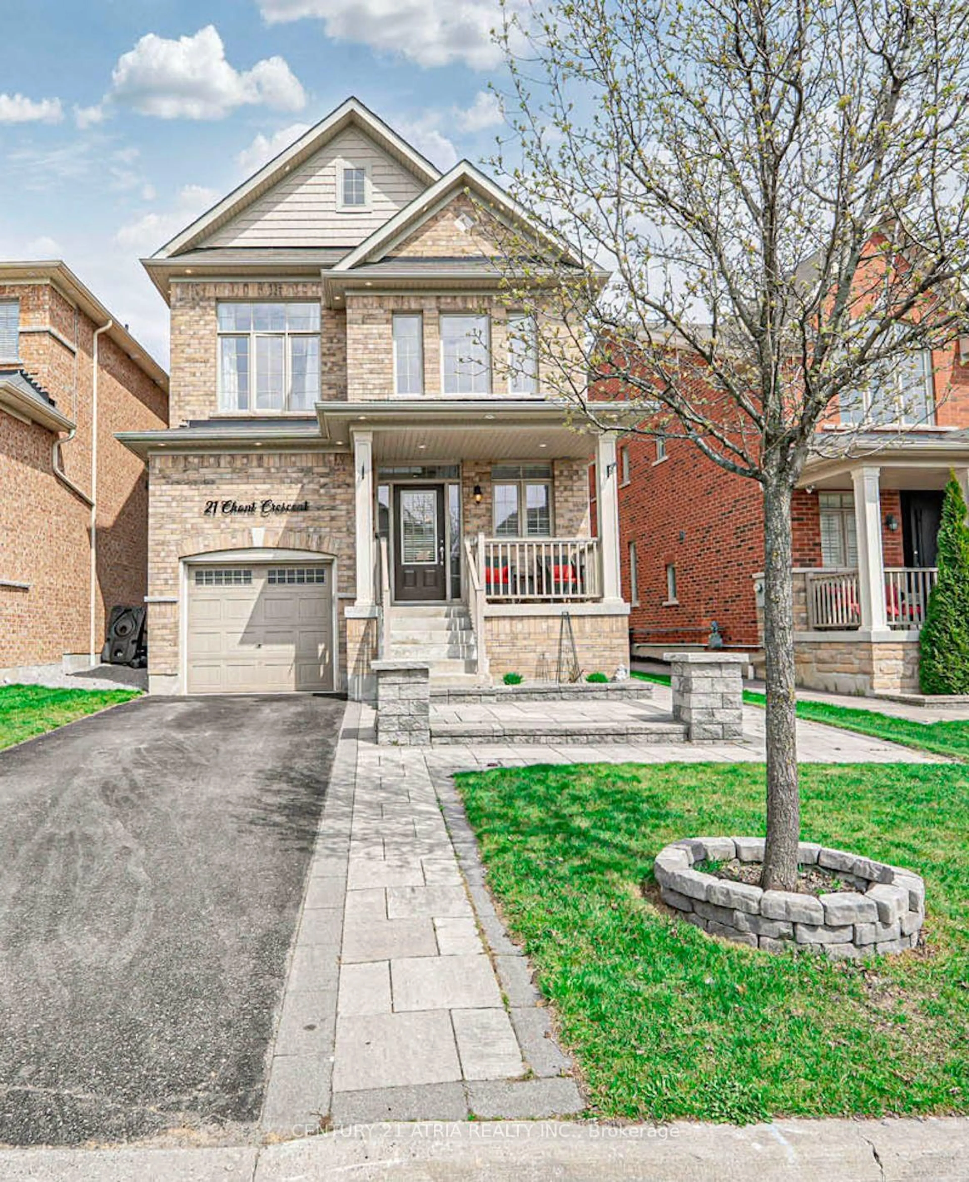 Home with brick exterior material, street for 21 Chant Cres, Ajax Ontario L1T 0M7