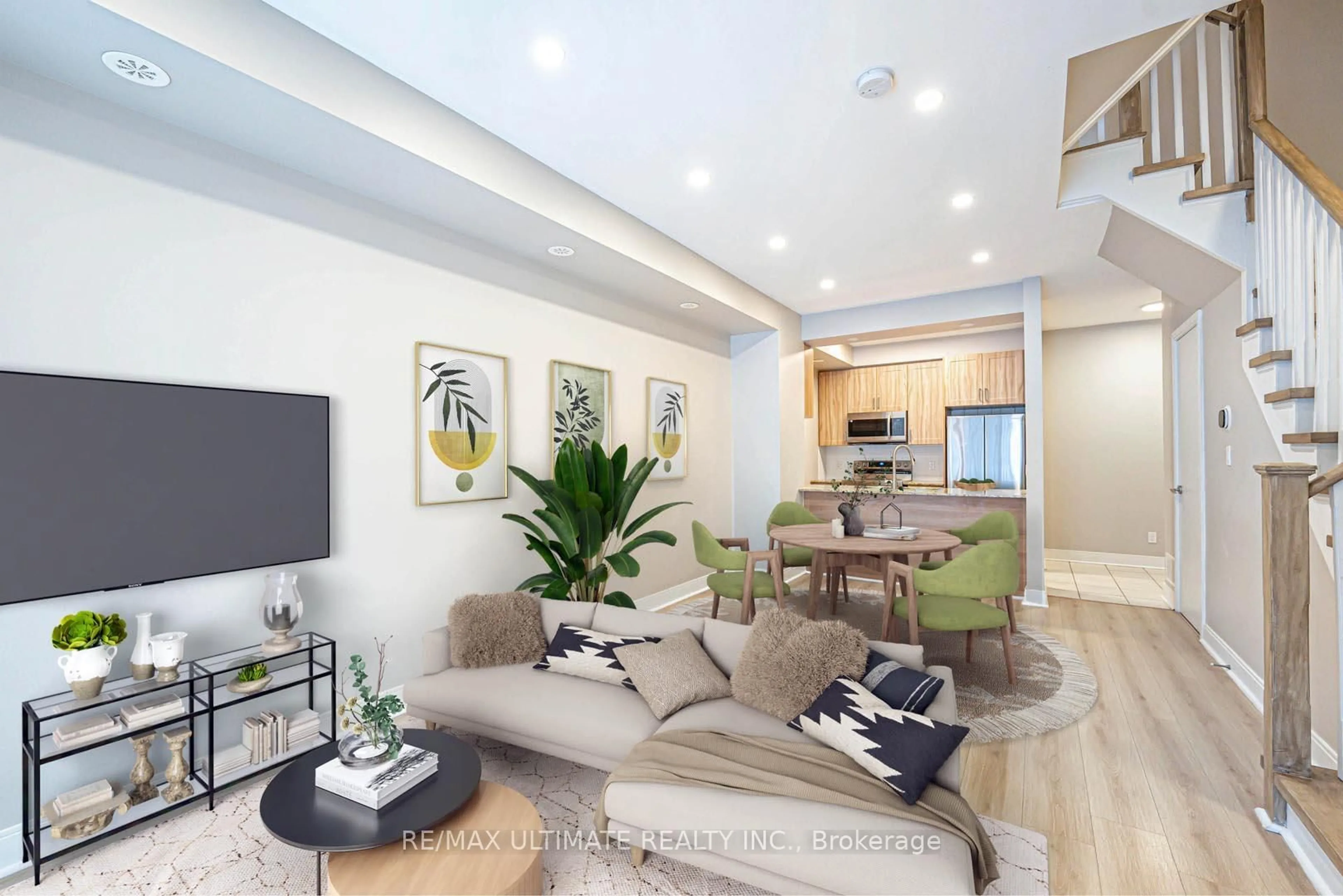 Living room with furniture, unknown for 330 Village Green Sq #TH 06, Toronto Ontario M1S 0L1