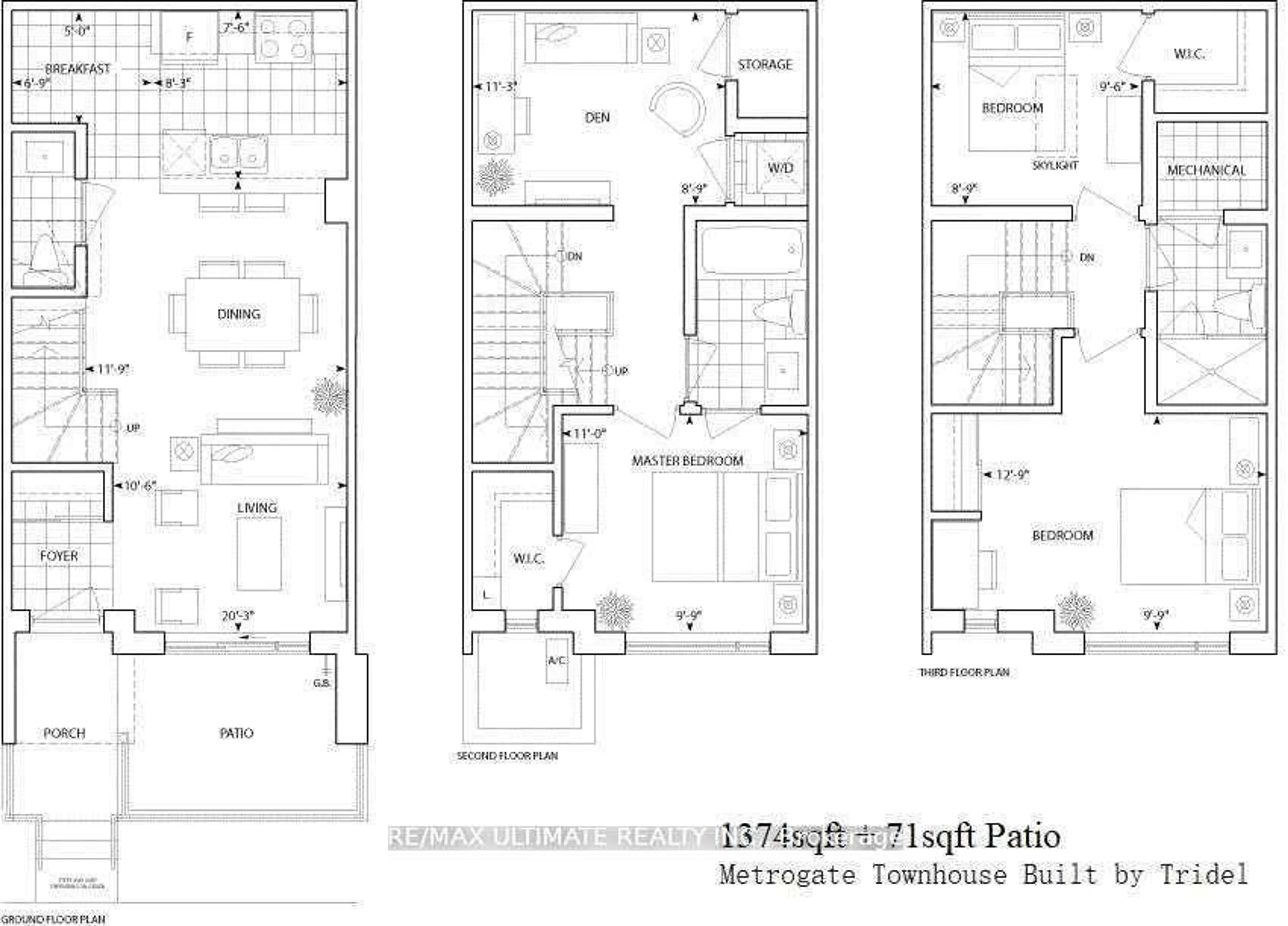 Floor plan for 330 Village Green Sq #TH 06, Toronto Ontario M1S 0L1
