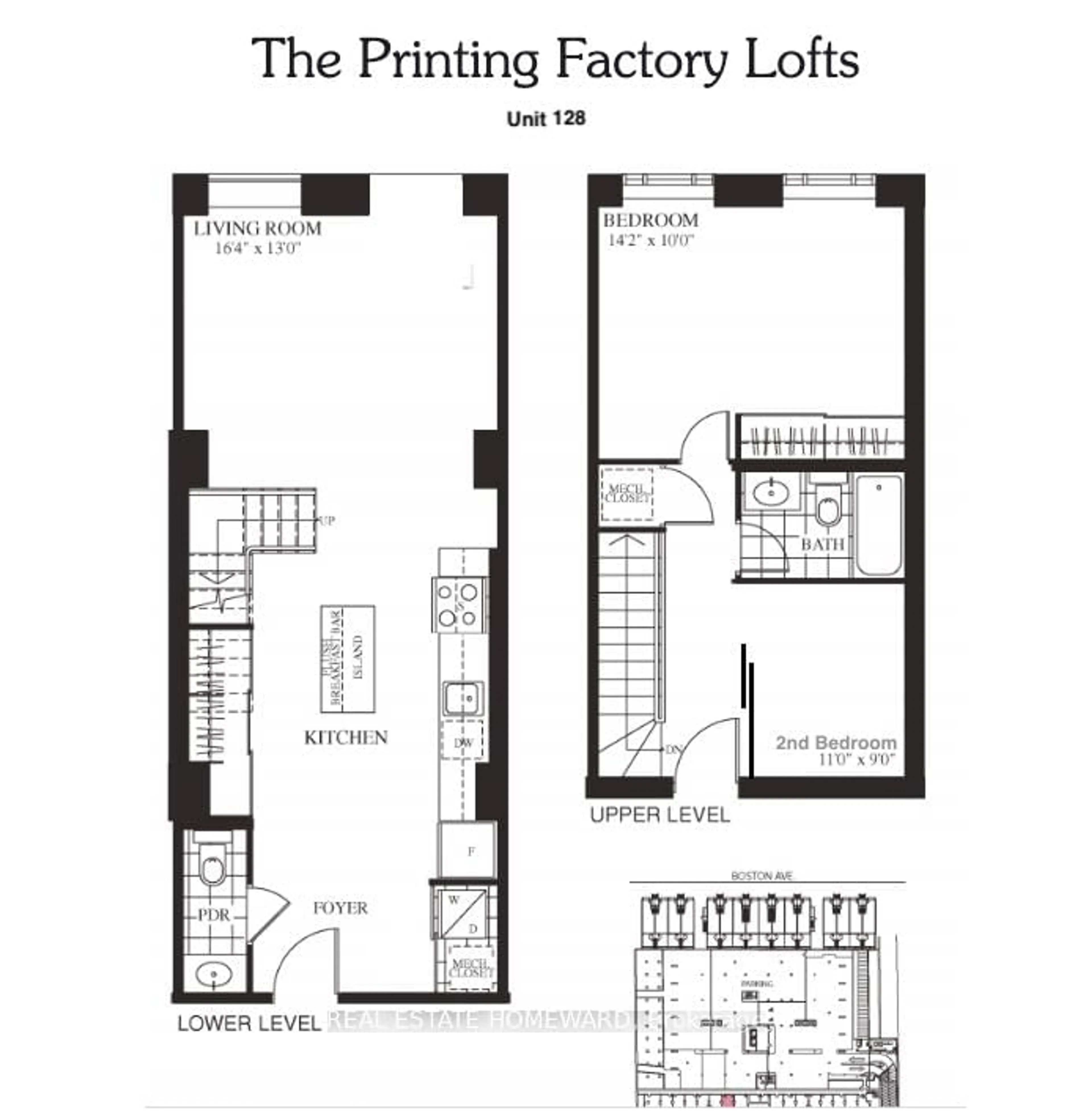 Floor plan for 201 Carlaw Ave #128, Toronto Ontario M4M 2S3