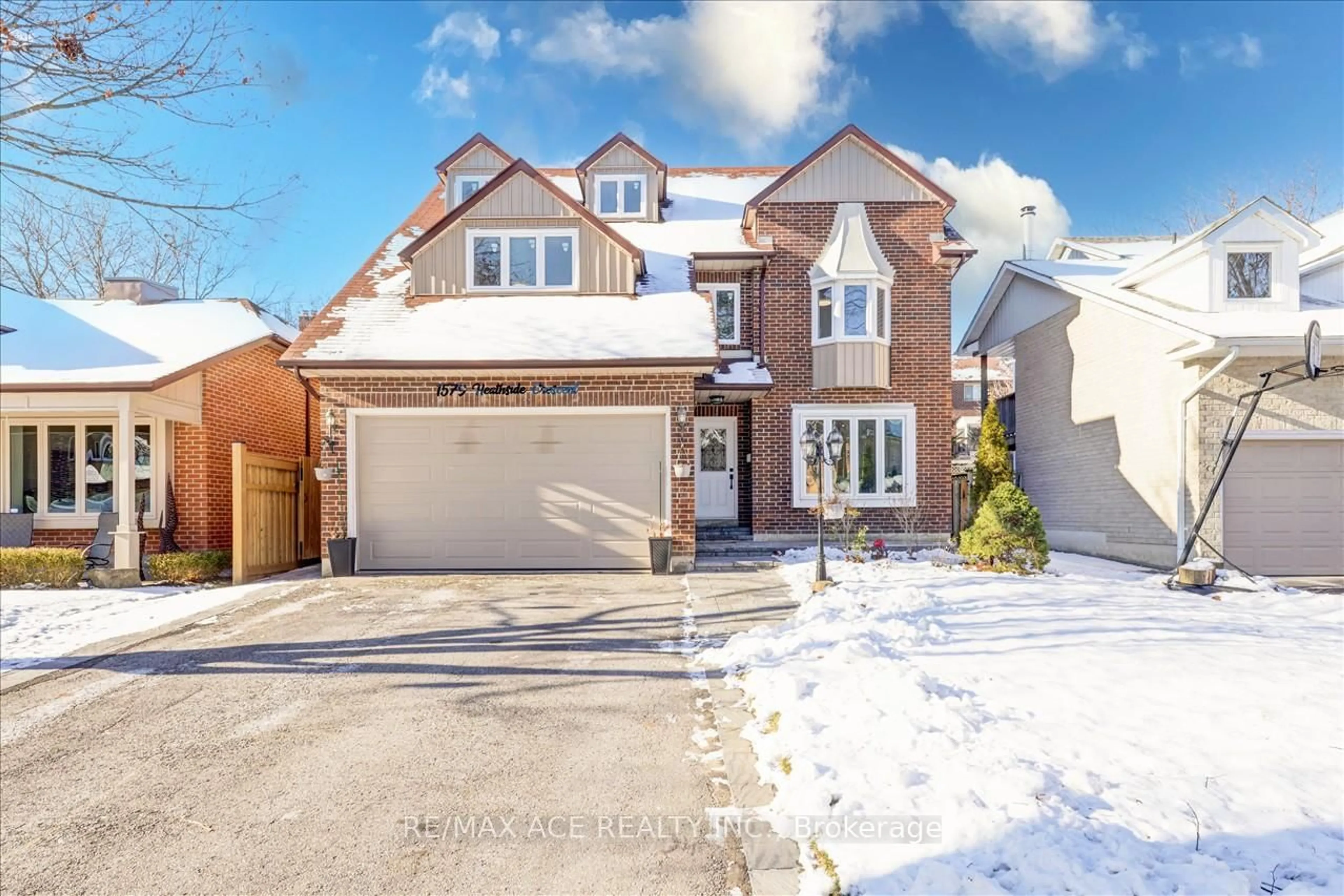 Home with brick exterior material, street for 1579 Heathside Cres, Pickering Ontario L1V 5X1