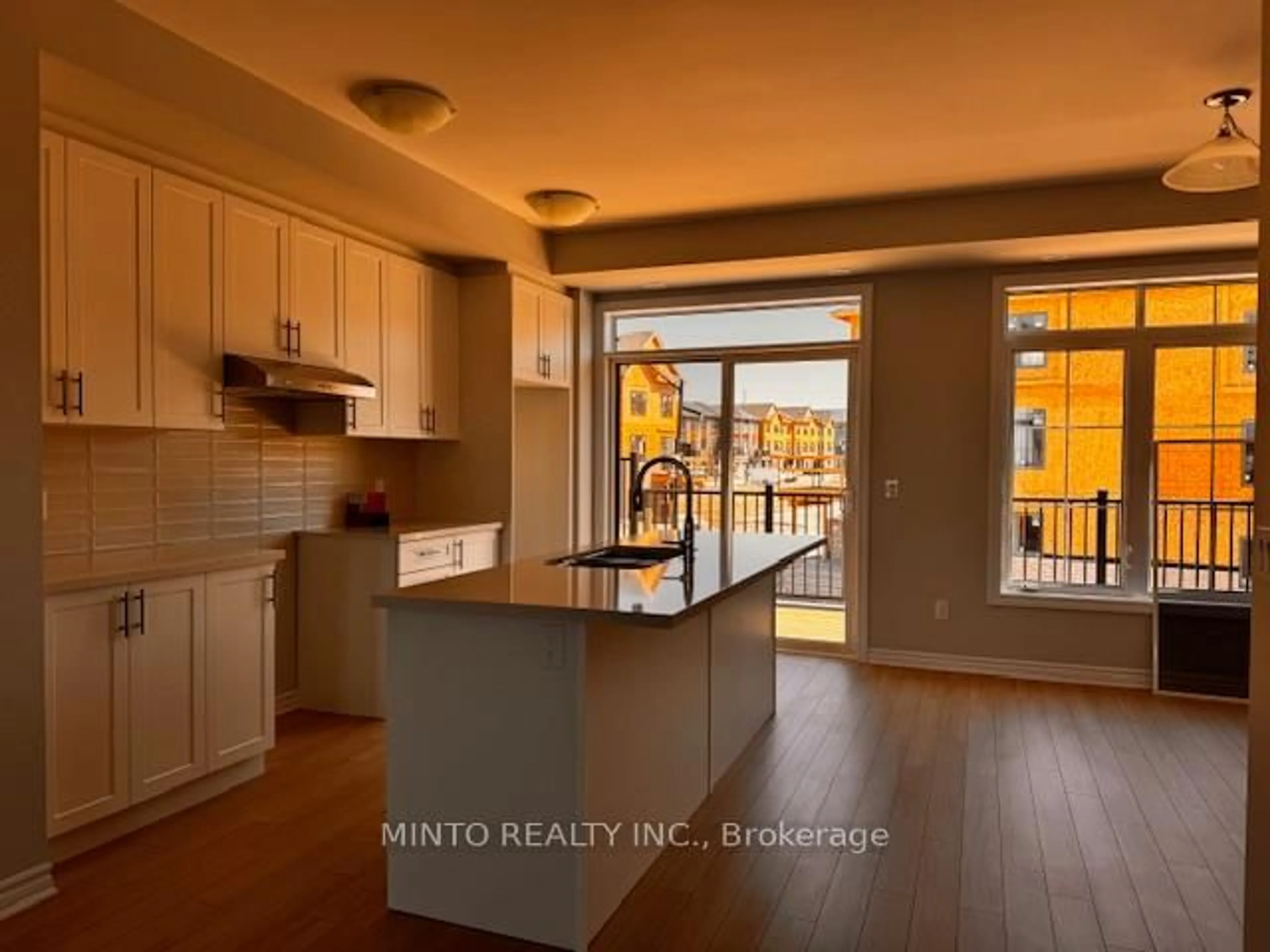 Open concept kitchen, wood/laminate floor for 2431 Verne Bowen St #Lot 3-04, Oshawa Ontario L1H 0X1