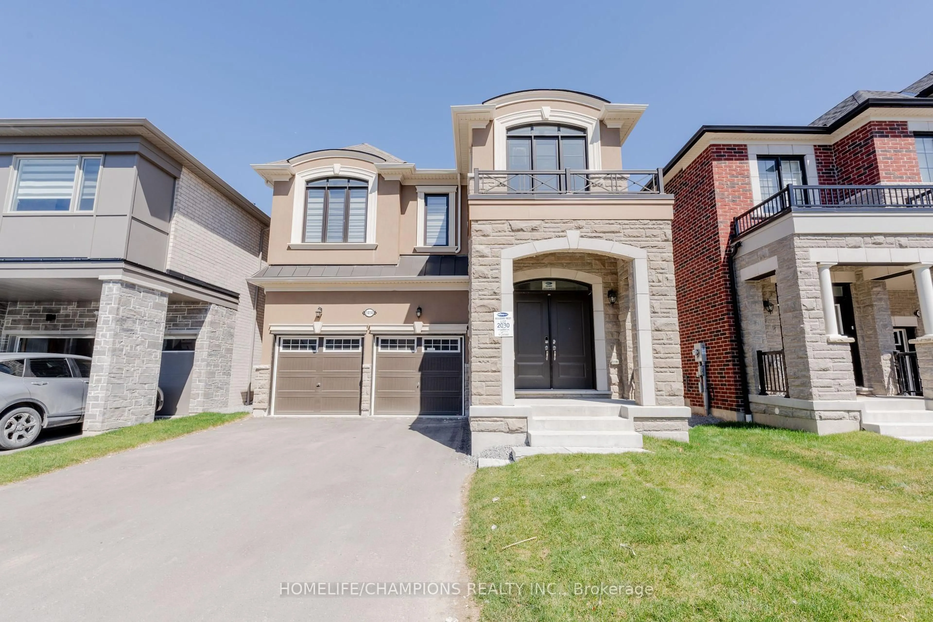 Home with brick exterior material, street for 1414 Swallowtail Lane, Pickering Ontario L1X 0N8