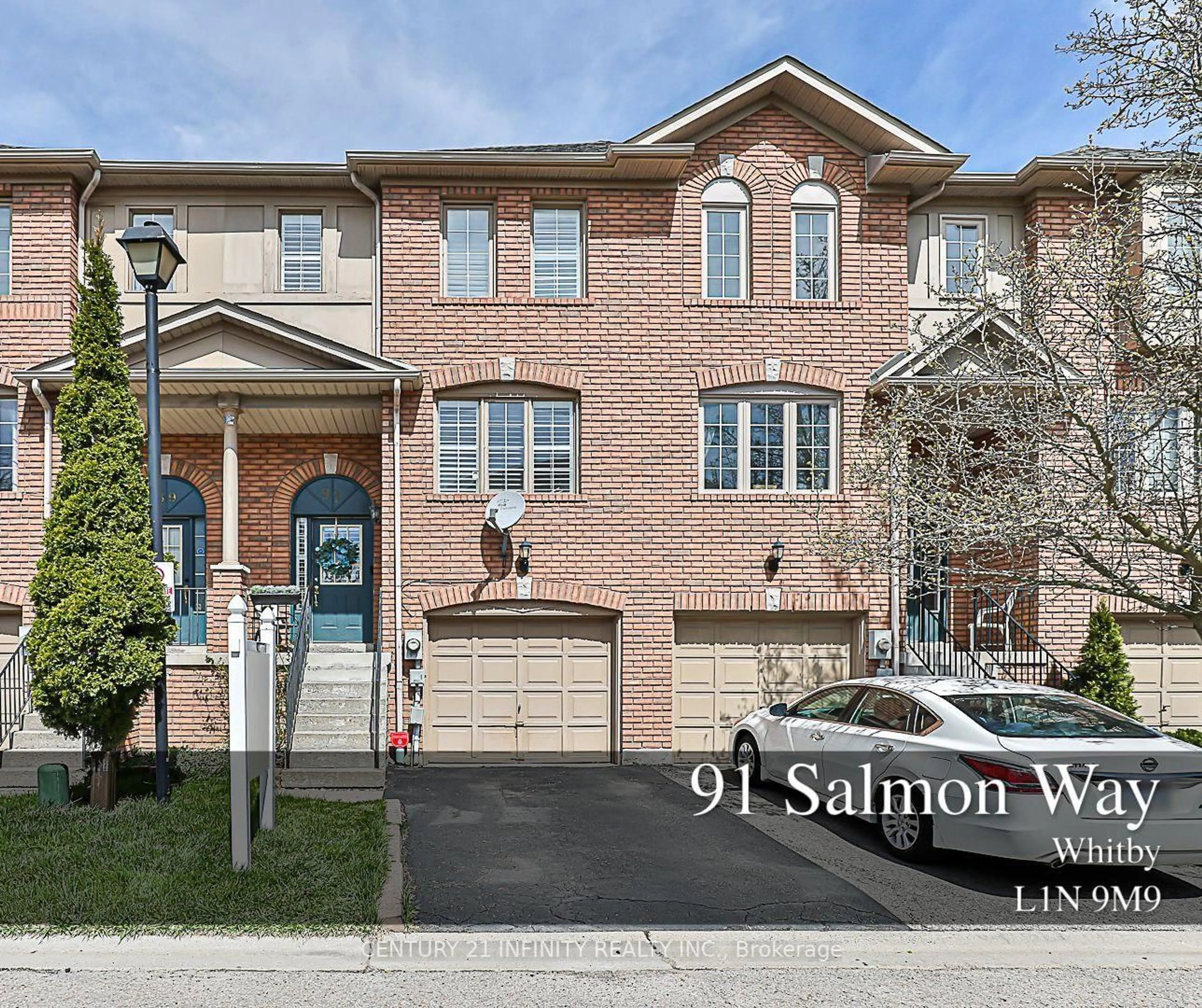 Home with brick exterior material, street for 91 Salmon Way #22, Whitby Ontario L1N 9M9