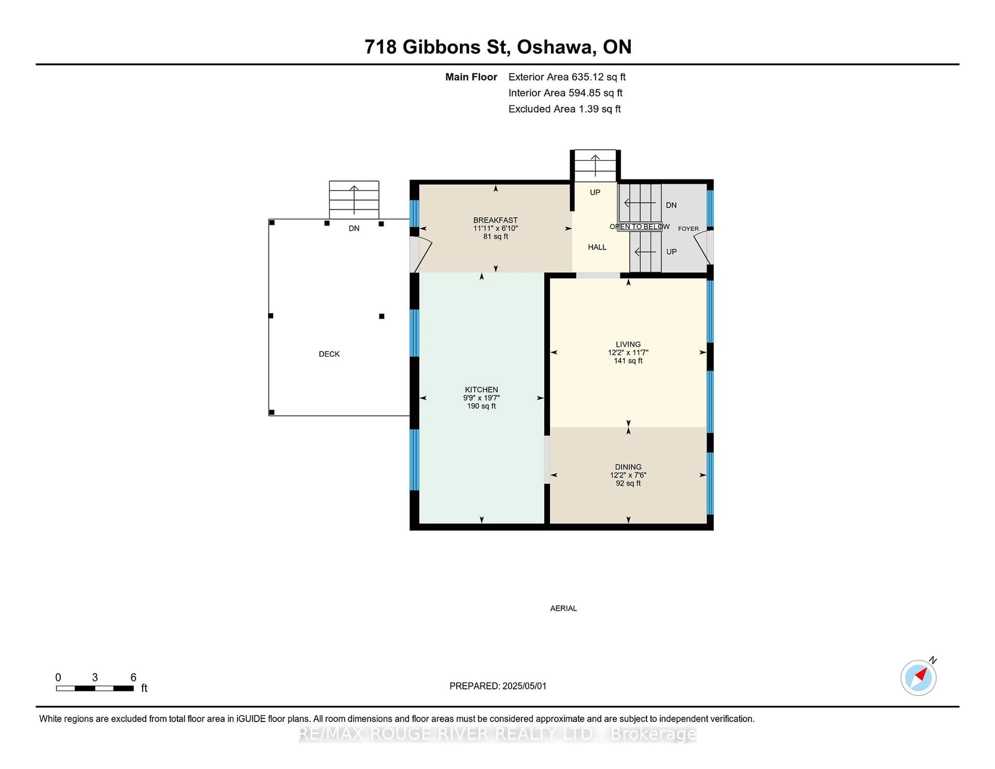 Floor plan for 718 Gibbons St, Oshawa Ontario L1J 5A2