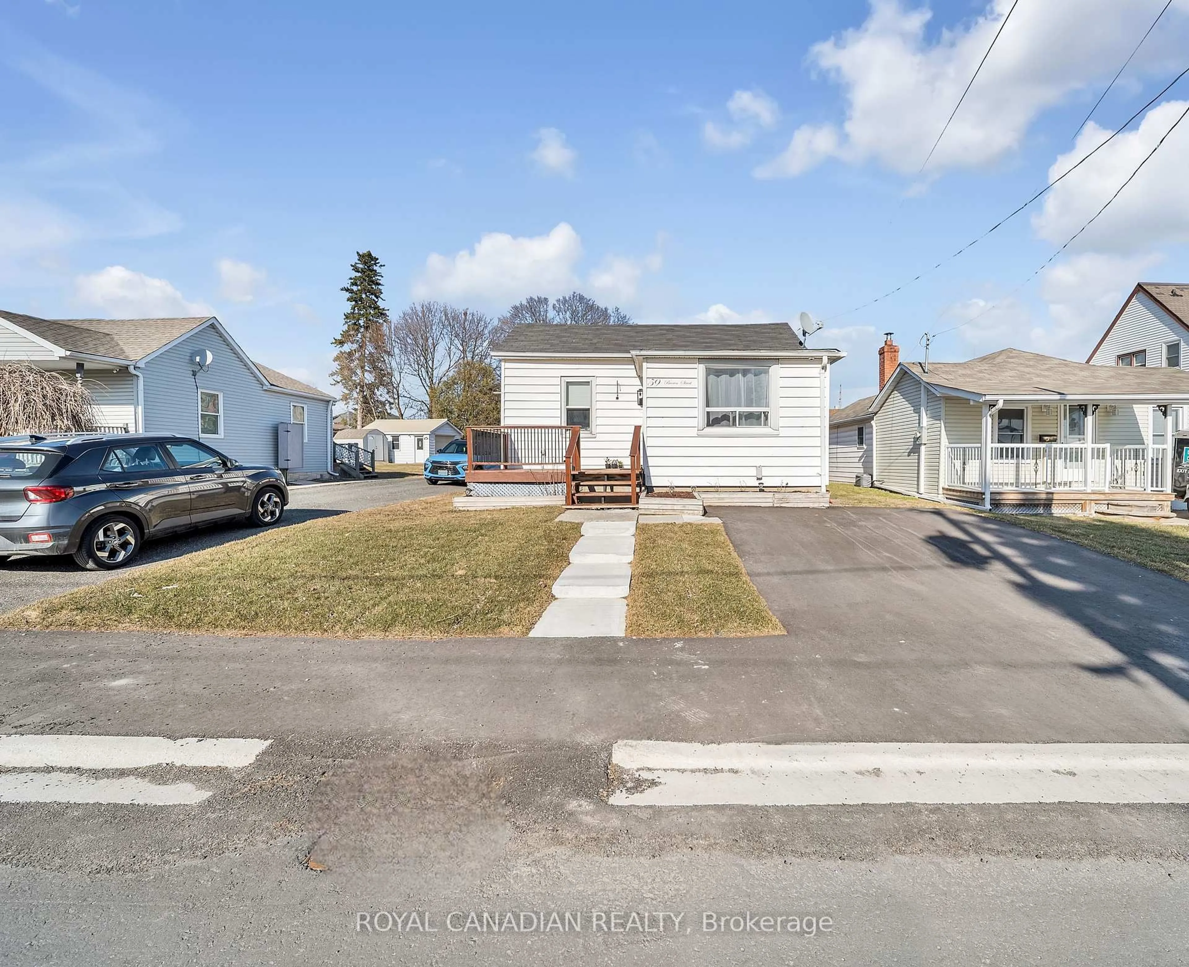 A pic from outside/outdoor area/front of a property/back of a property/a pic from drone, street for 59 Brown St, Clarington Ontario L1C 2R5