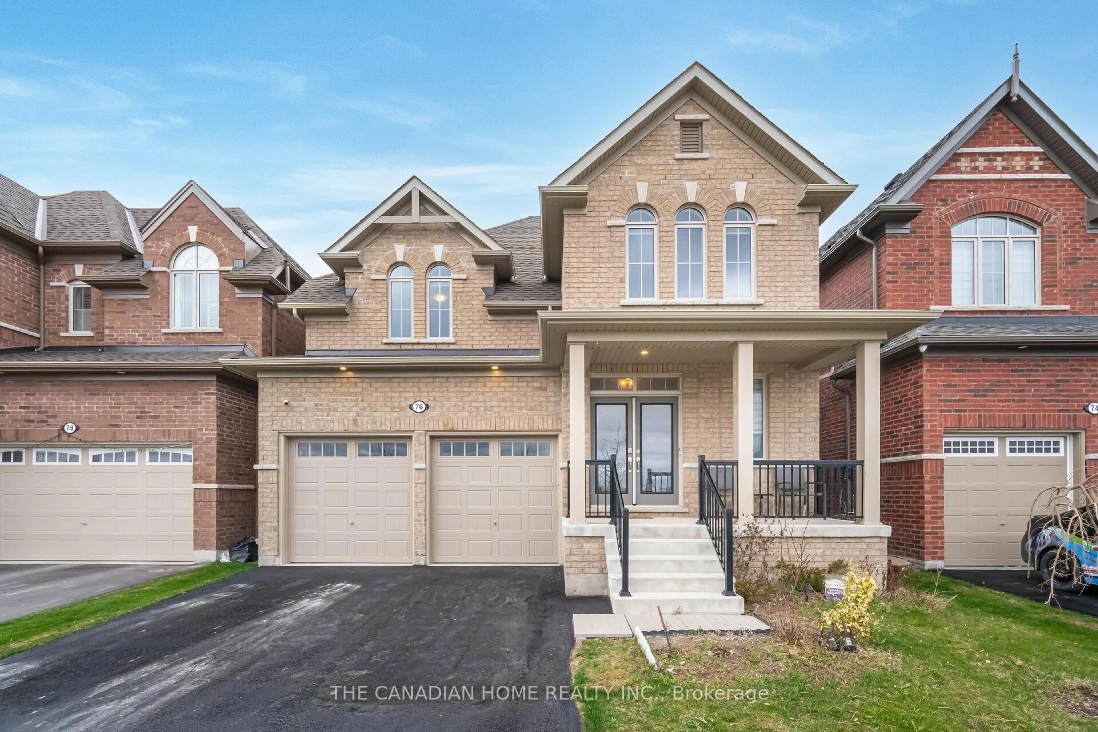 Home with brick exterior material, street for 76 Auckland Dr, Whitby Ontario L1P 0G7