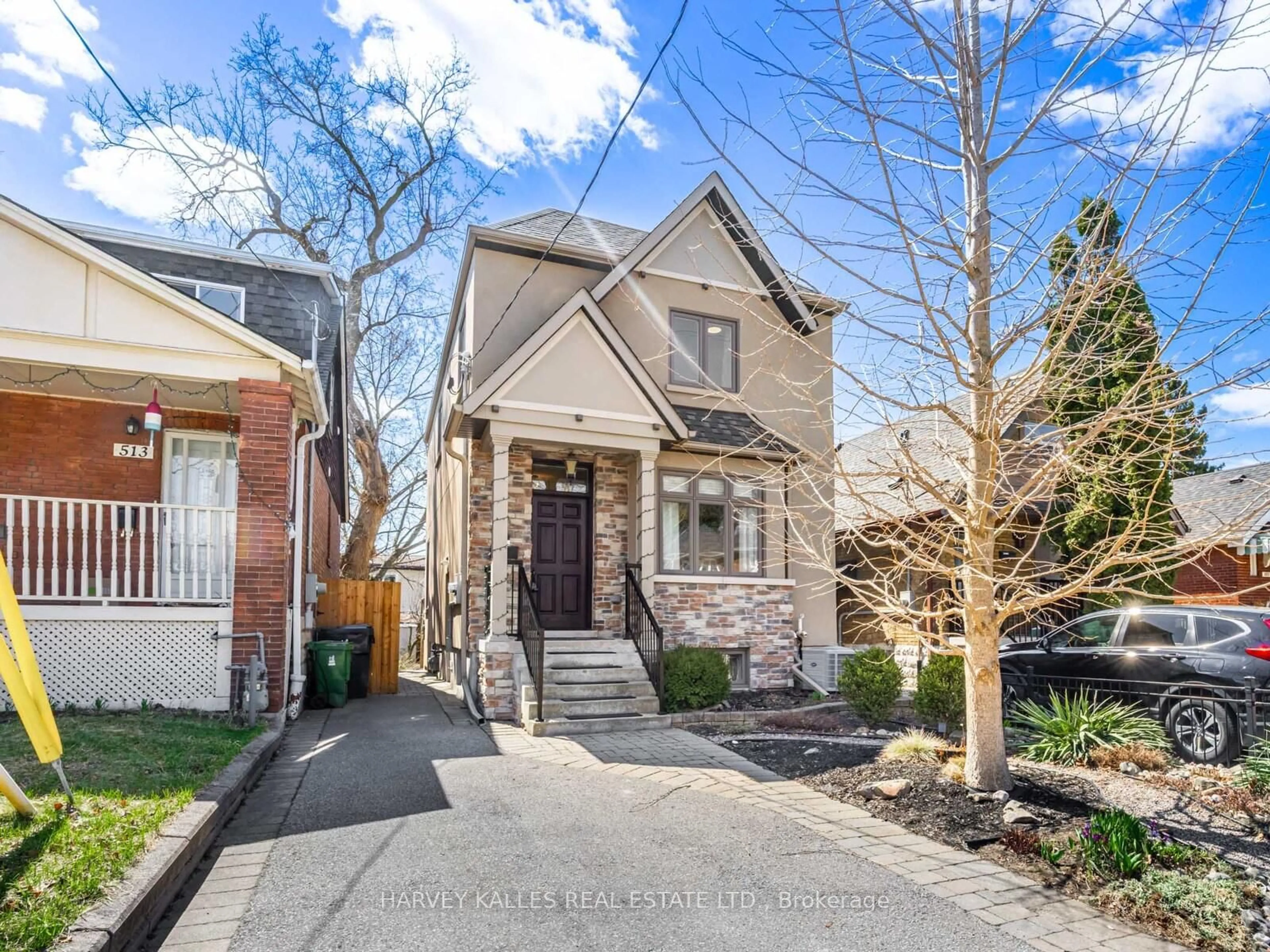 Home with brick exterior material, street for 511 Sammon Ave, Toronto Ontario M4J 2B3