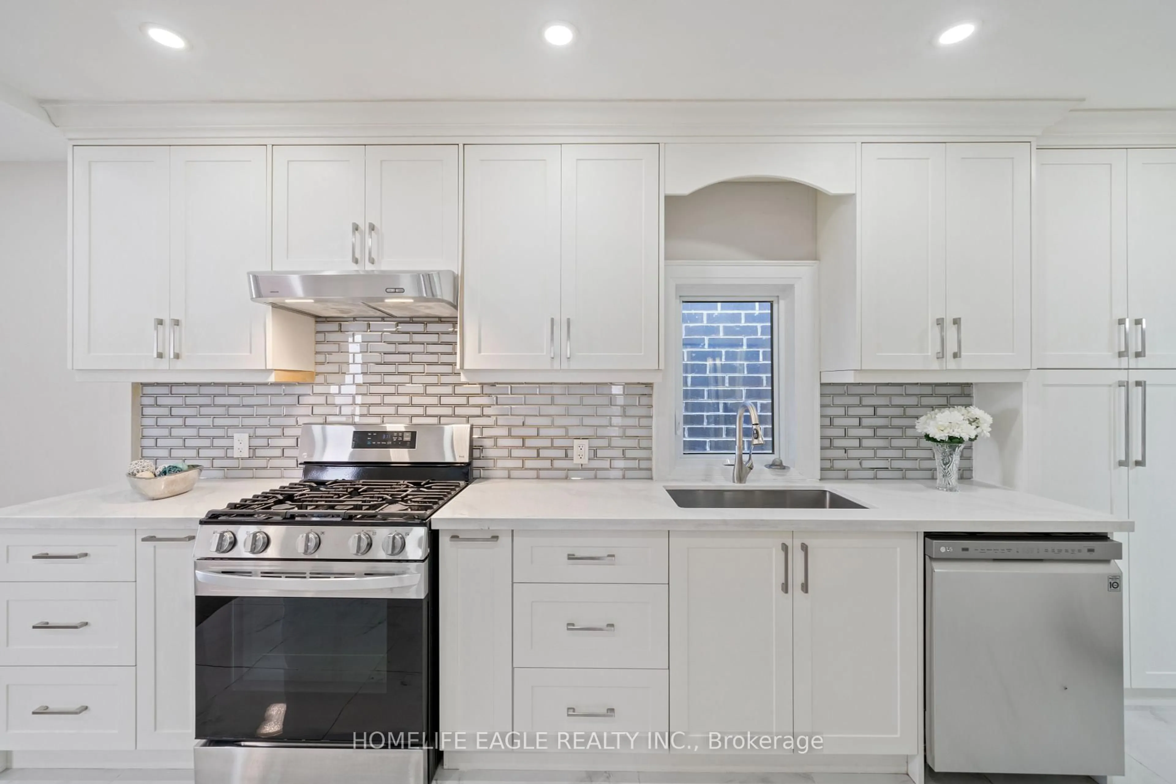 Contemporary kitchen, ceramic/tile floor for 82 Haslam St, Toronto Ontario M1N 3N7