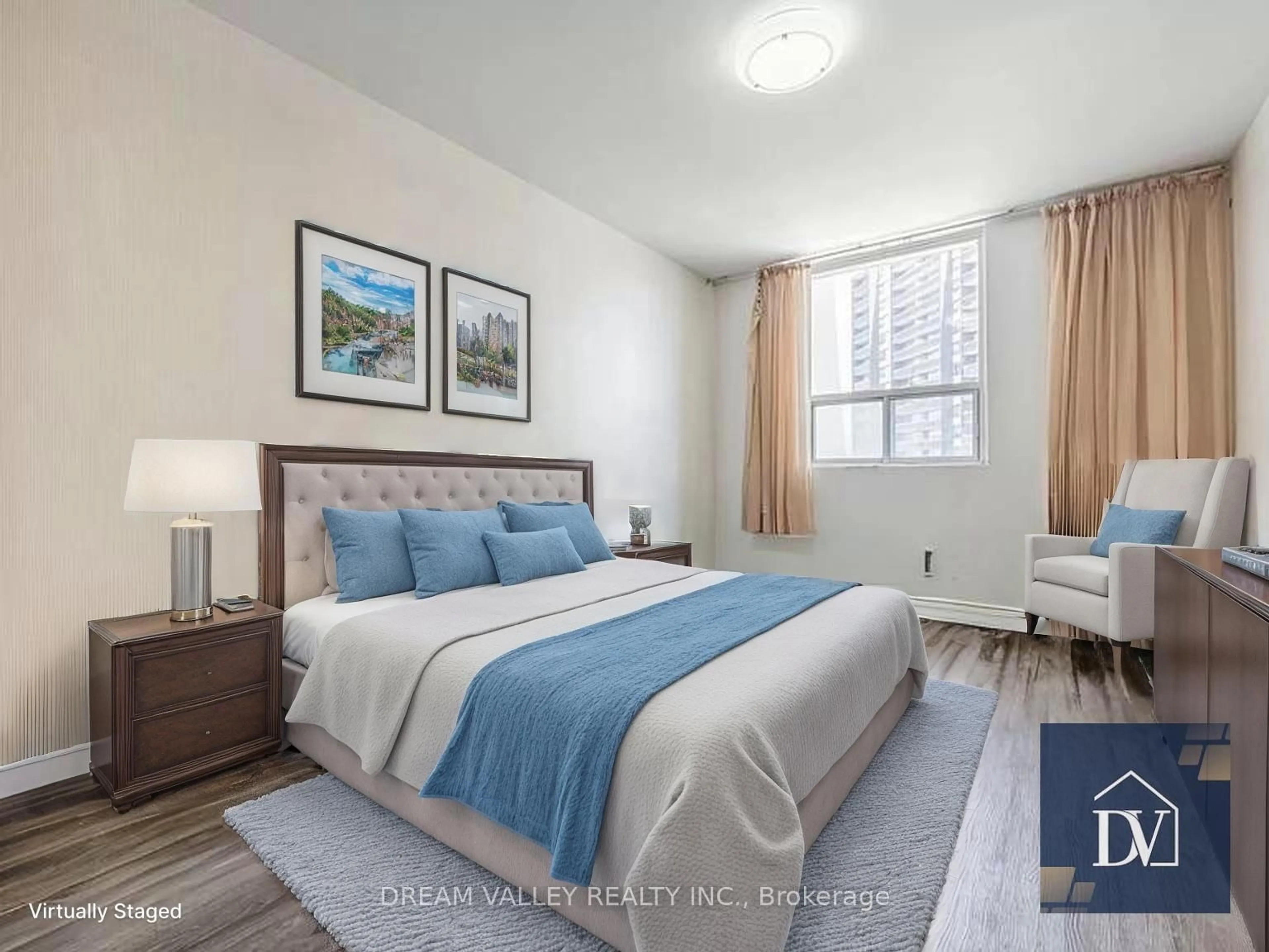 Bedroom with bed, carpet floor for 3420 EGLINTON Ave #505, Toronto Ontario M1J 2H9