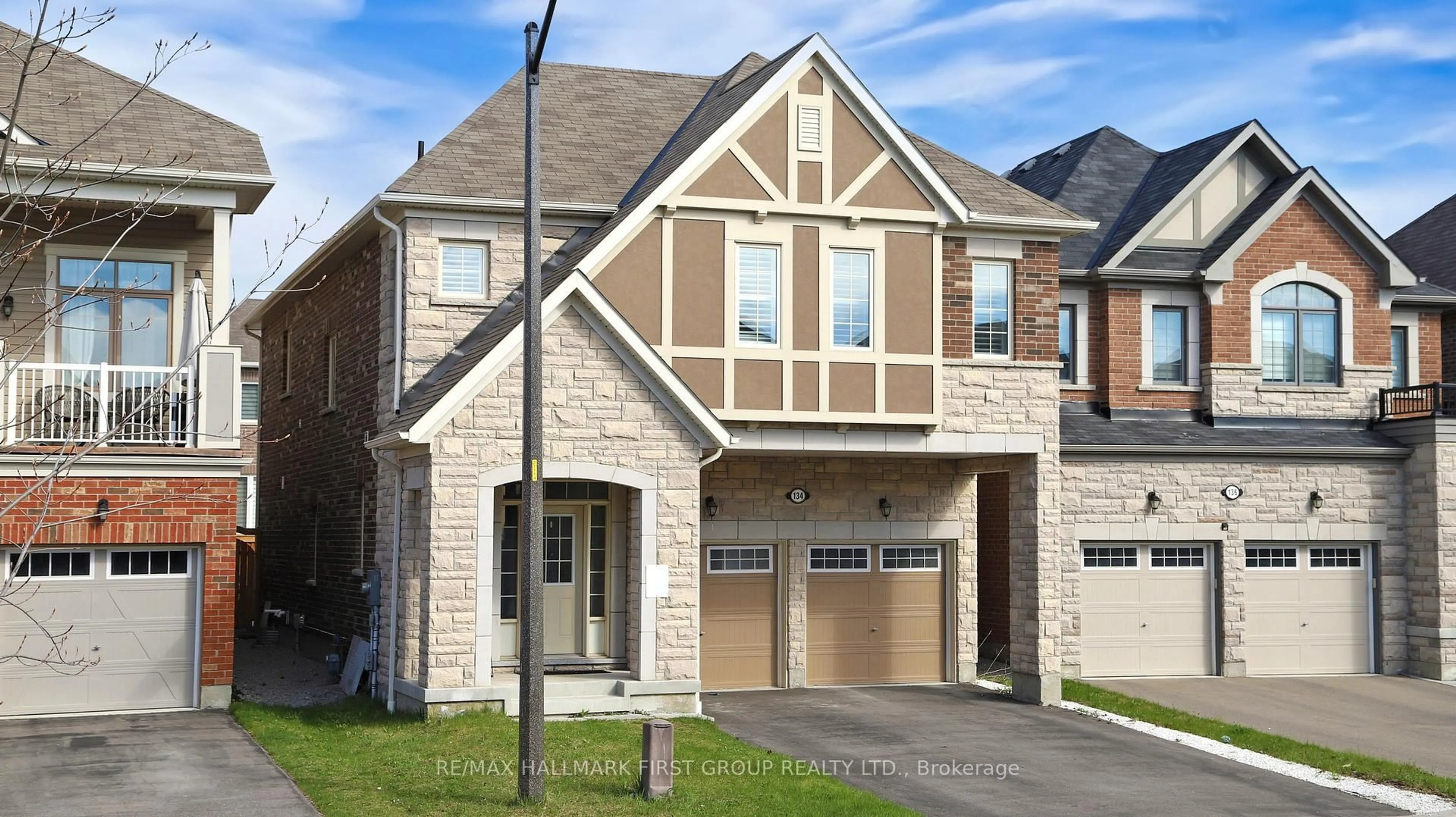 Home with brick exterior material, street for 134 Westfield Dr, Whitby Ontario L1P 0G1