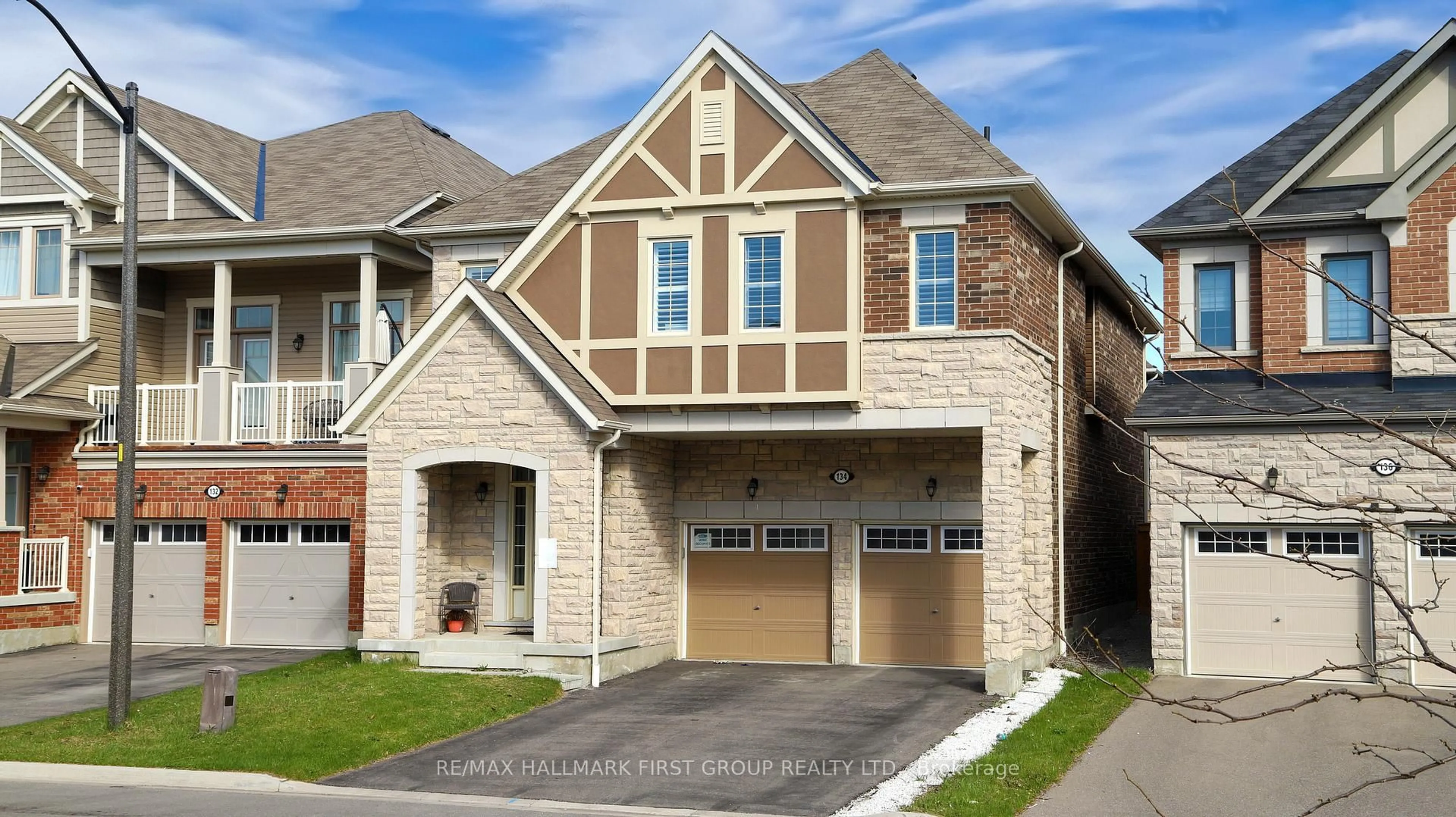 Home with brick exterior material, street for 134 Westfield Dr, Whitby Ontario L1P 0G1