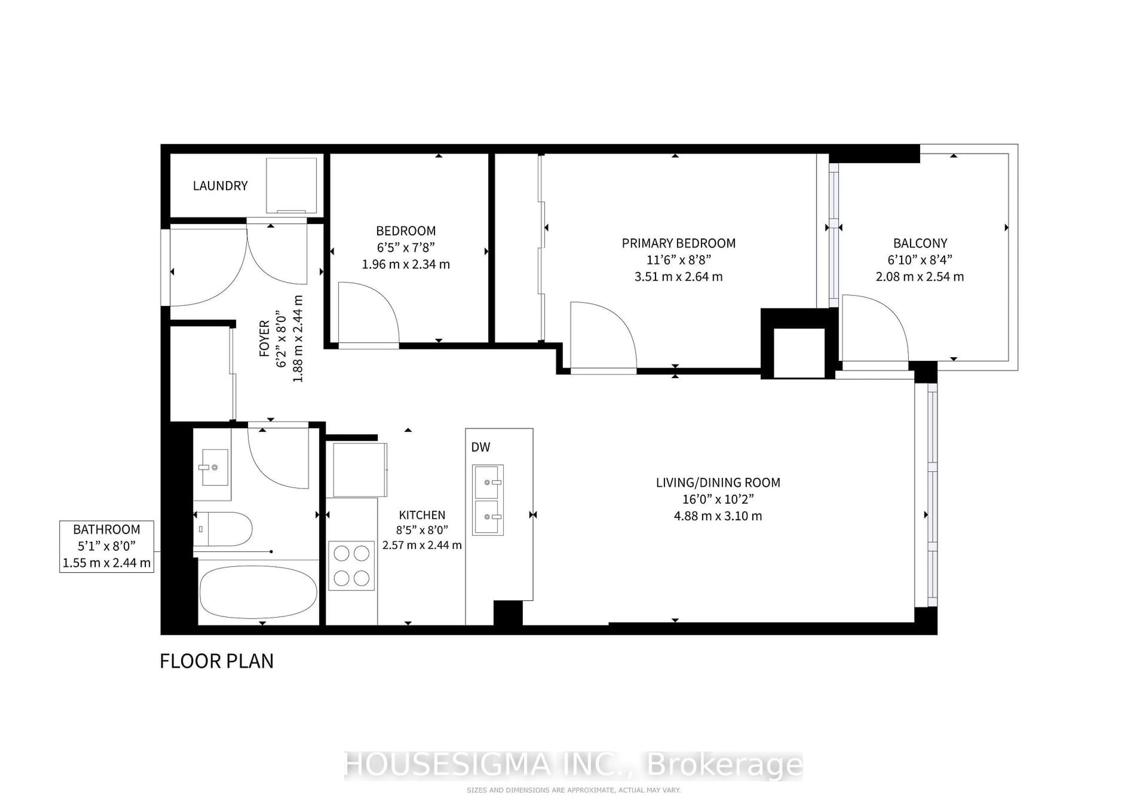 Floor plan for 190 Borough Dr #2211, Toronto Ontario M1P 0B6