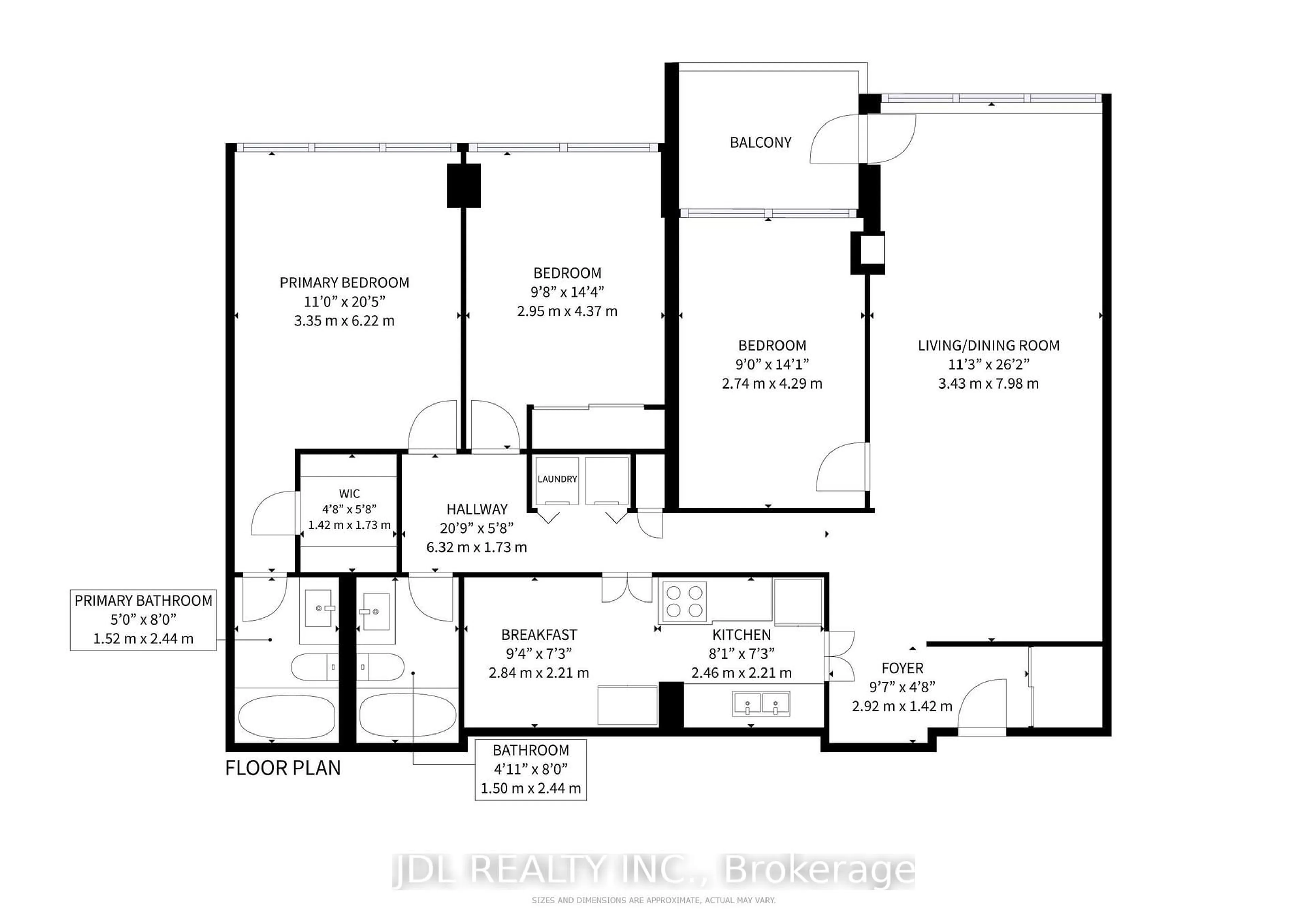 Floor plan for 25 Silver Springs Blvd #1807, Toronto Ontario M1V 1M9