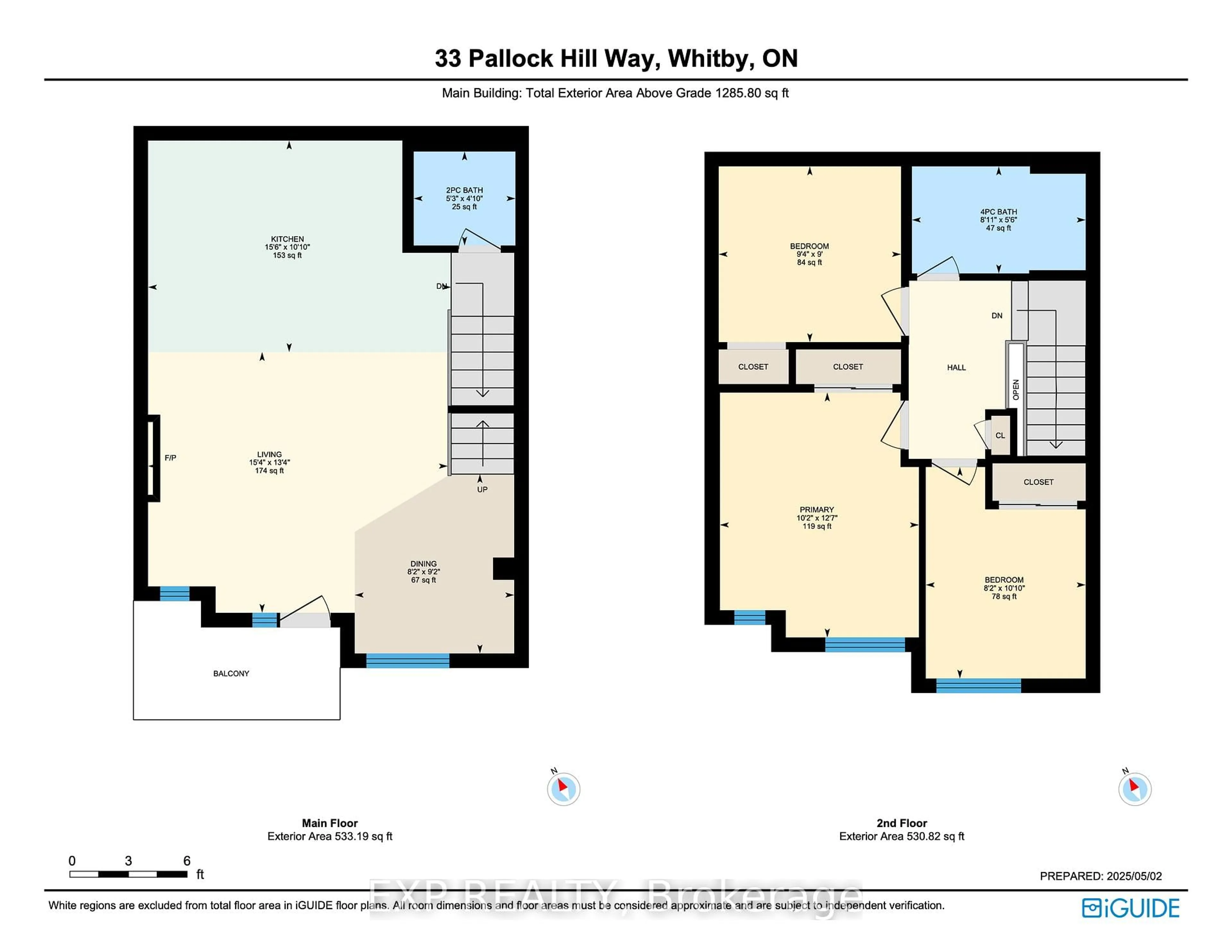 Floor plan for 33 Pallock Hill Way, Whitby Ontario L1R 0N5