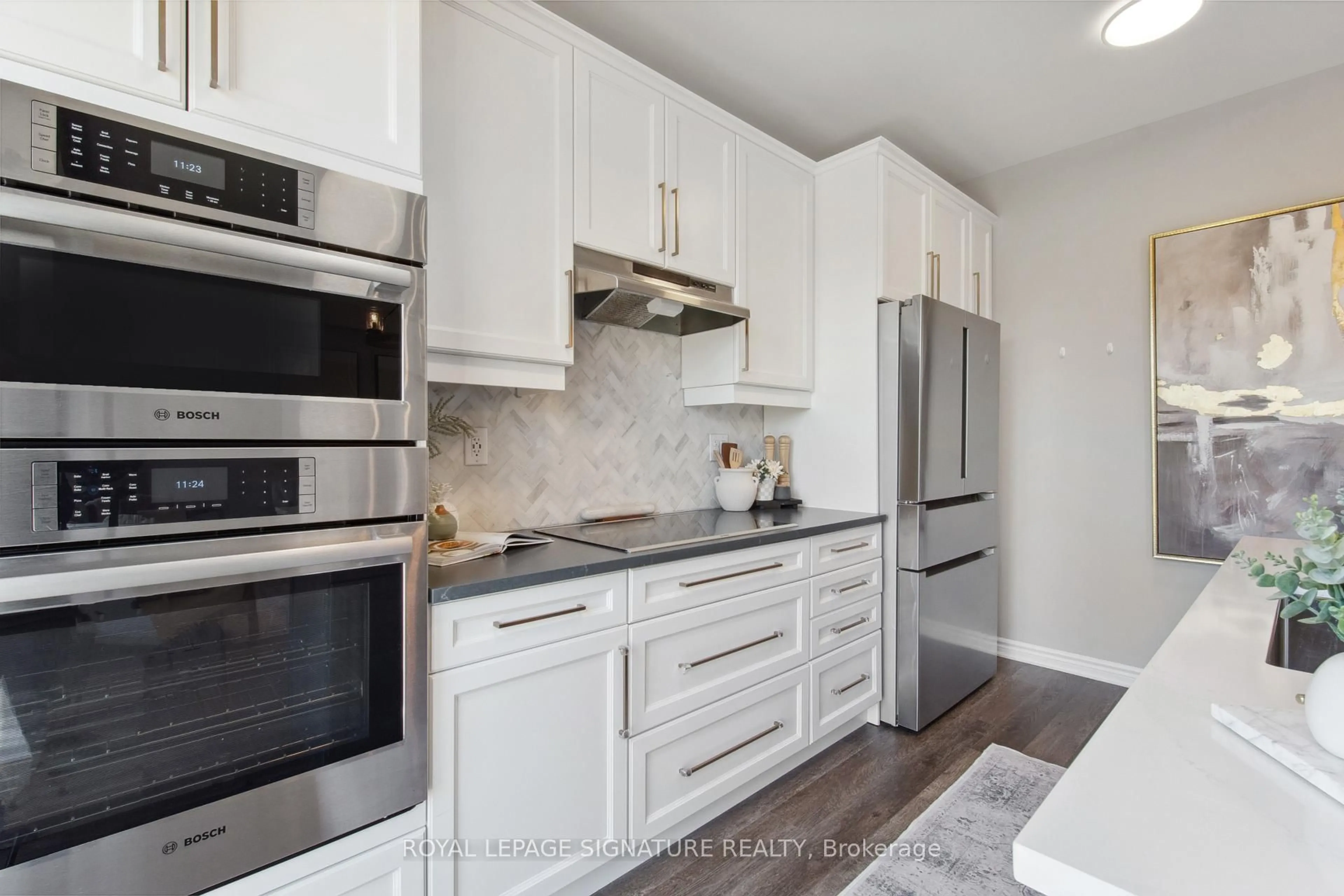 Contemporary kitchen, ceramic/tile floor for 94 Barkerville Dr, Whitby Ontario L1P 0L8