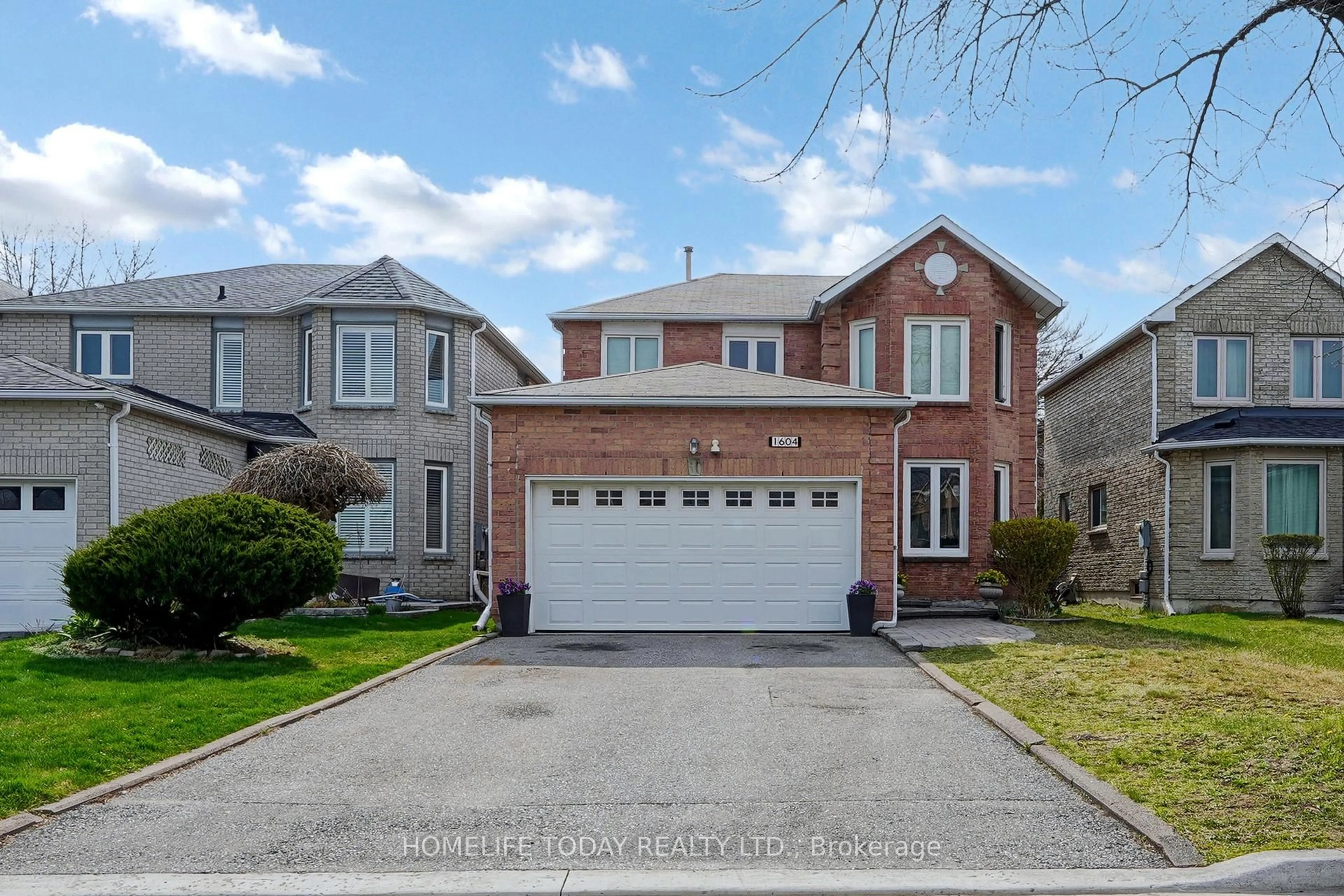 Home with brick exterior material, street for 1604 Deerbrook Dr, Pickering Ontario L1V 5B7