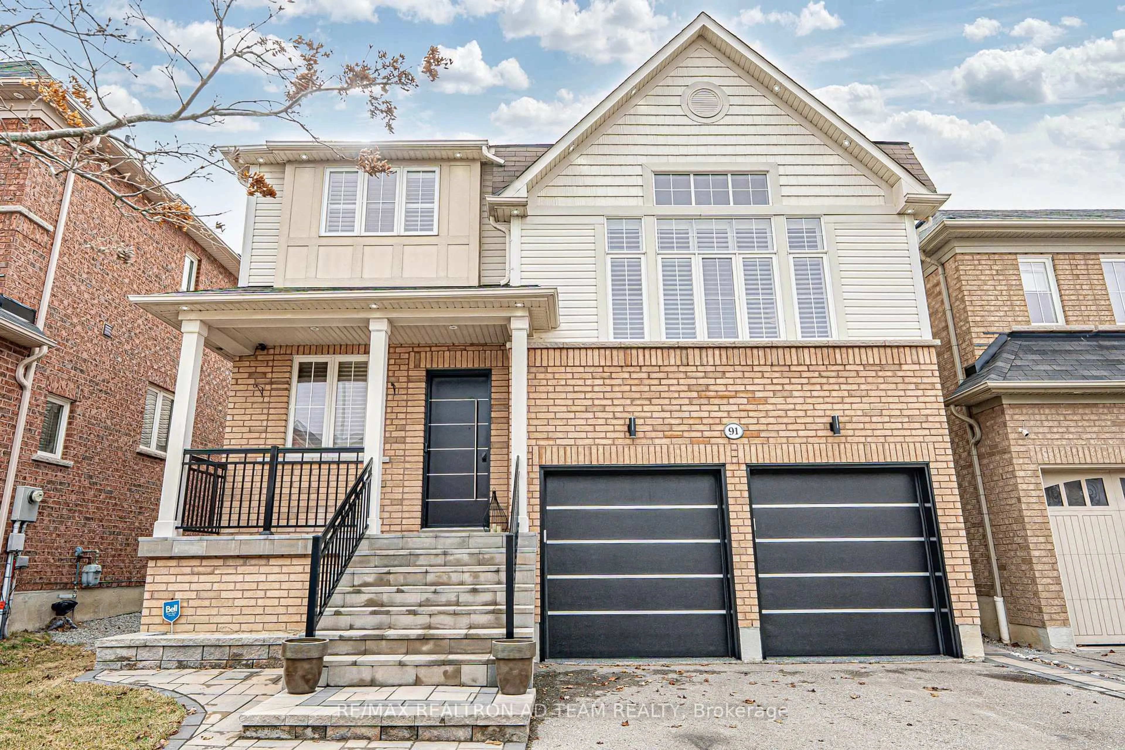 Home with brick exterior material, street for 91 Galea Dr, Ajax Ontario L1Z 0J8