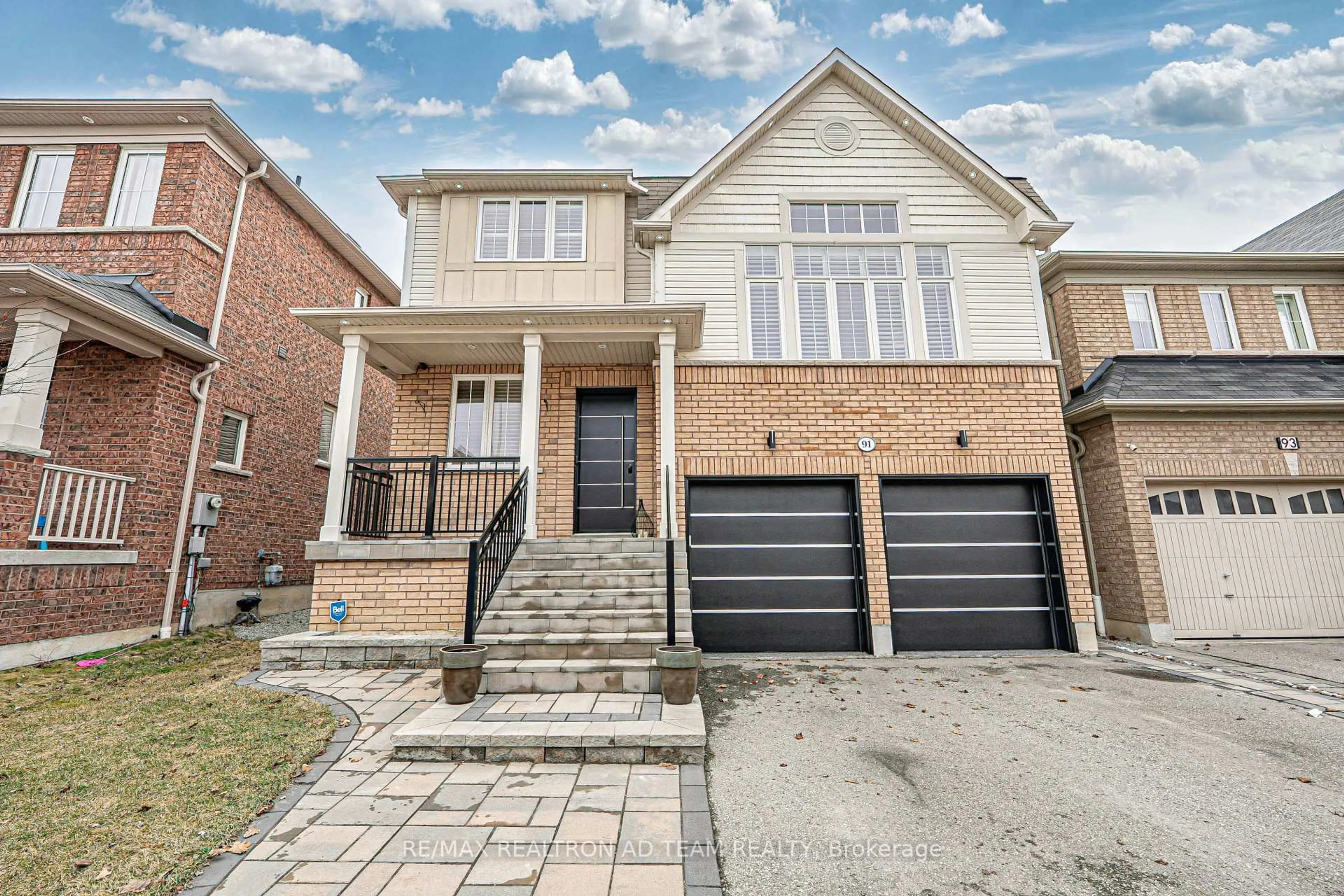 Home with brick exterior material, street for 91 Galea Dr, Ajax Ontario L1Z 0J8