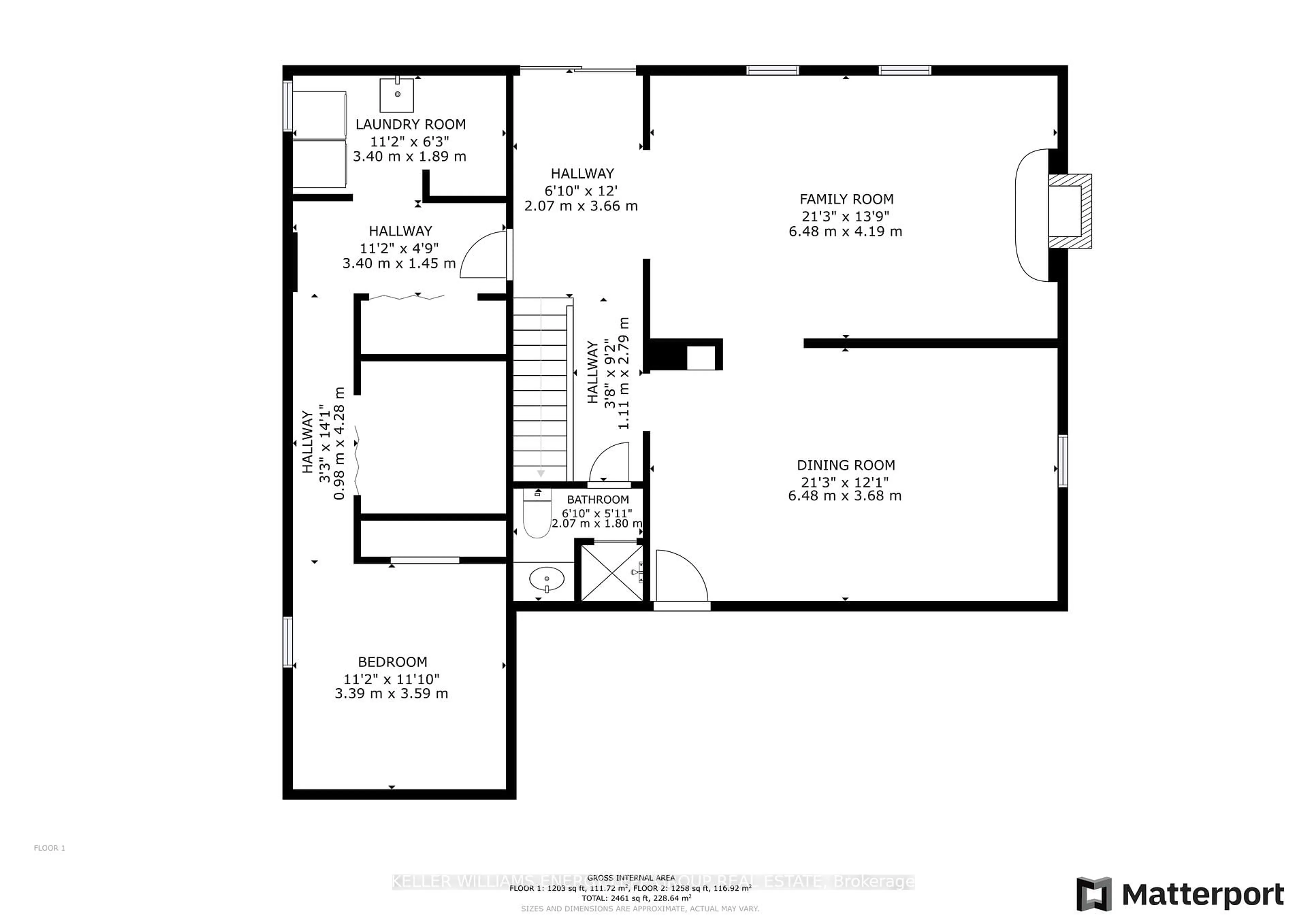 Floor plan for 8 Hialeah Cres, Whitby Ontario L1N 6R1
