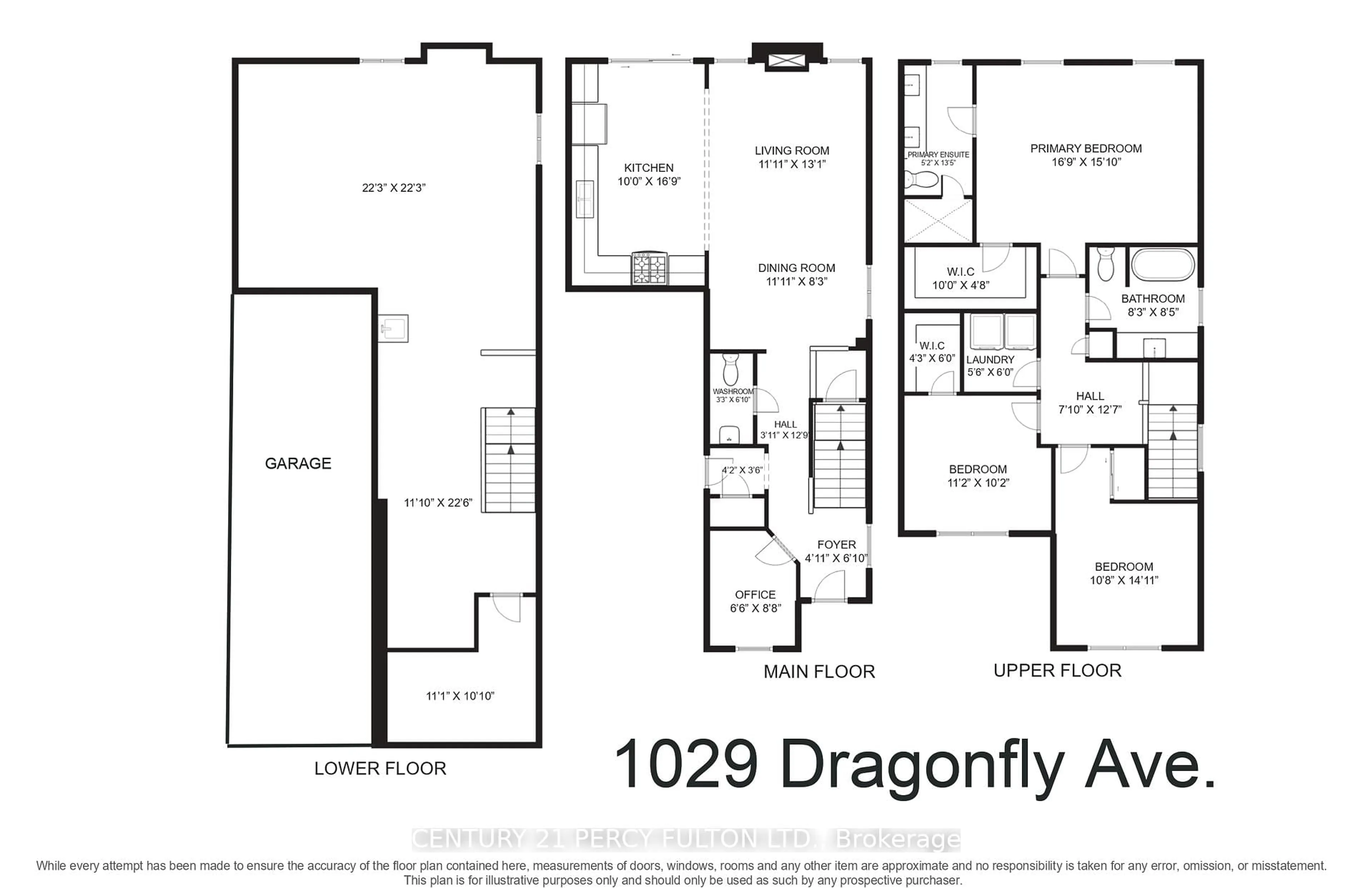 Floor plan for 1029 Dragonfly Ave, Pickering Ontario L1X 2R4