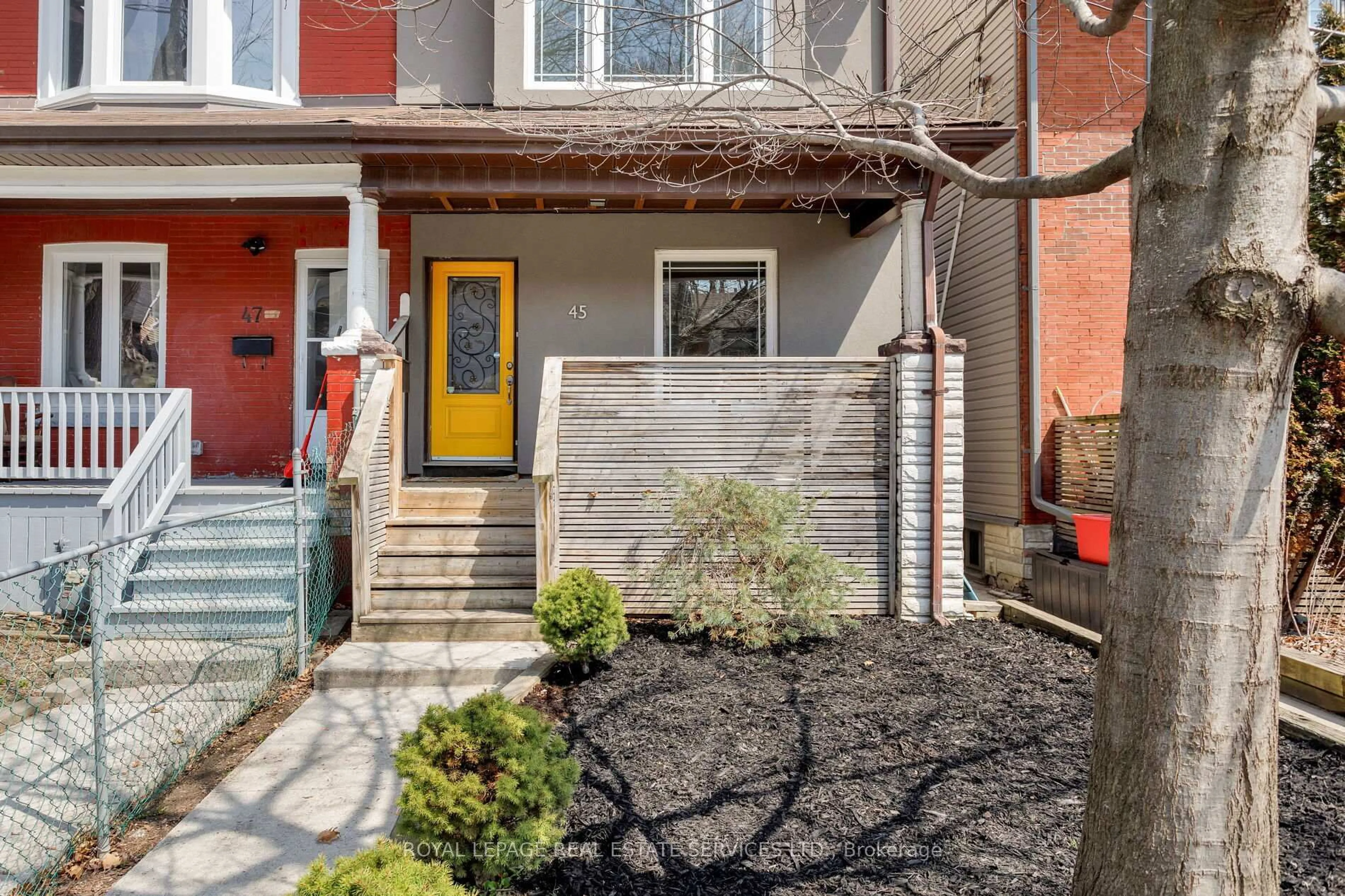 Home with brick exterior material, street for 45 Empire Ave, Toronto Ontario M4M 2L3