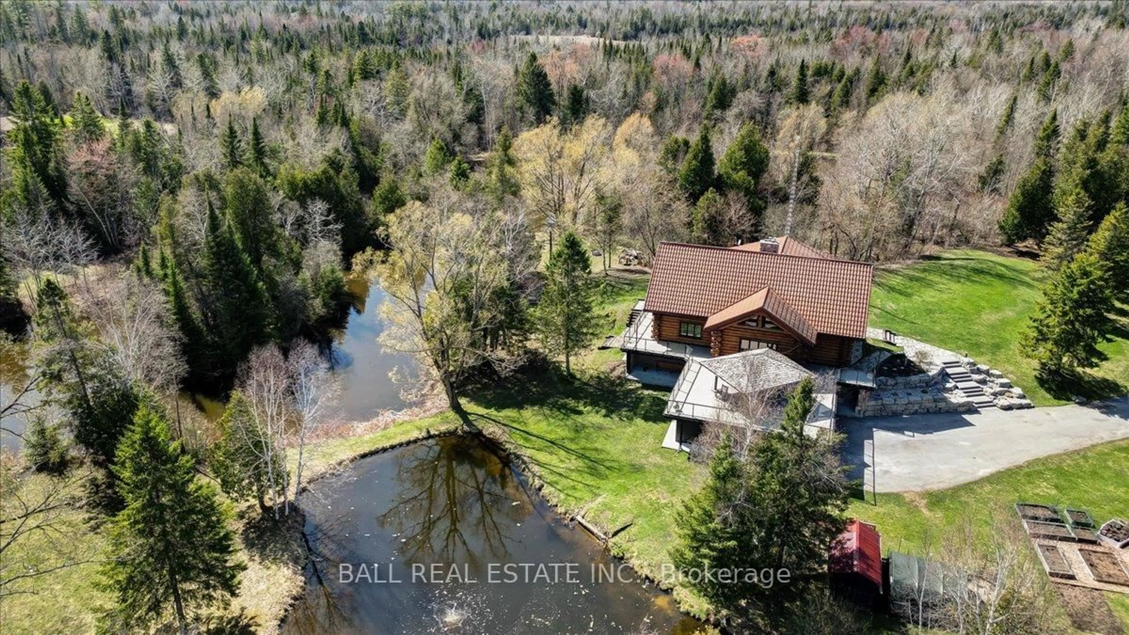 A pic from outside/outdoor area/front of a property/back of a property/a pic from drone, water/lake/river/ocean view for 3671 Edgerton Rd, Scugog Ontario L0B 1B0