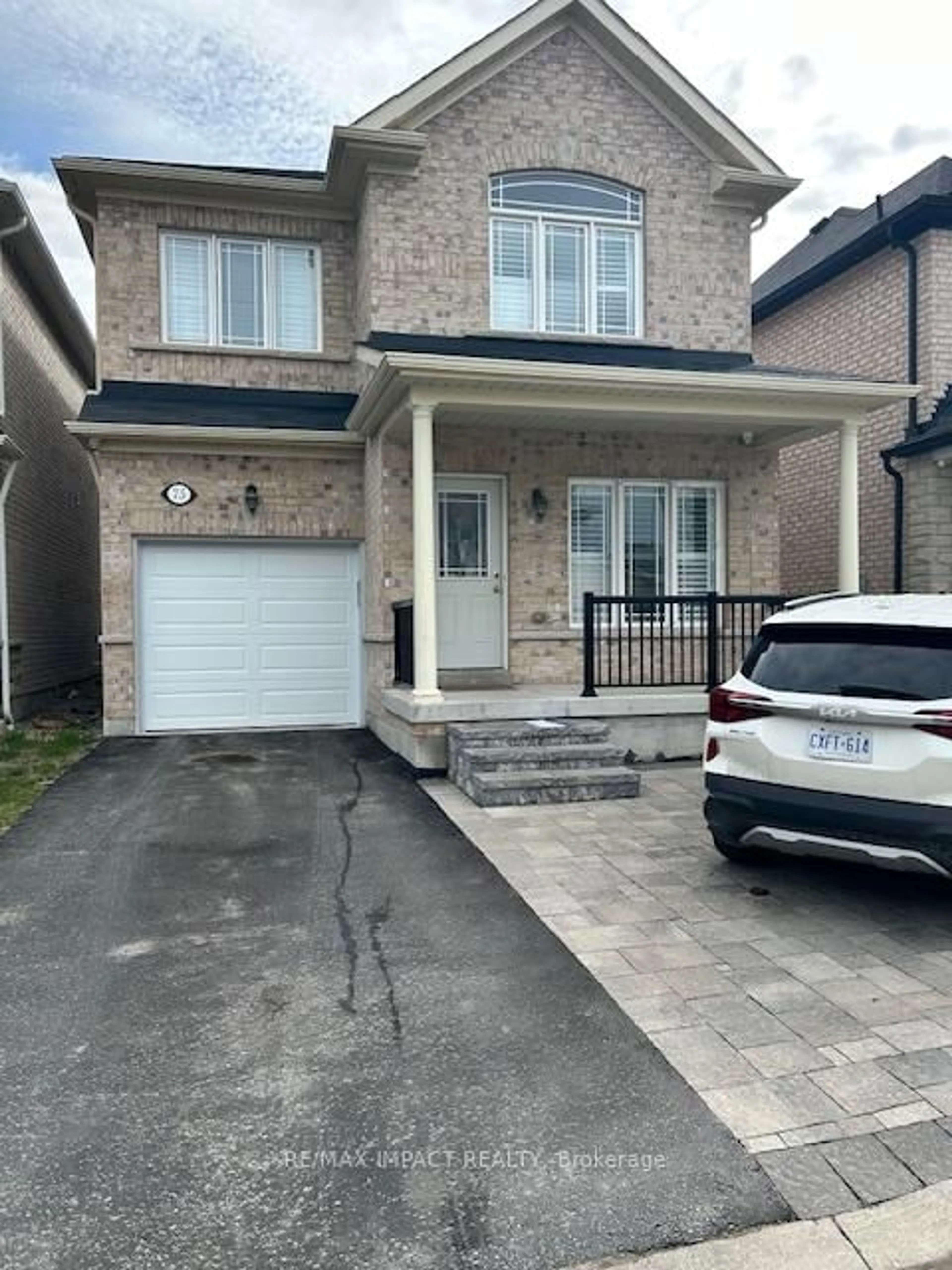 Home with brick exterior material, street for 75 Snowling Dr, Ajax Ontario L1Z 0M4