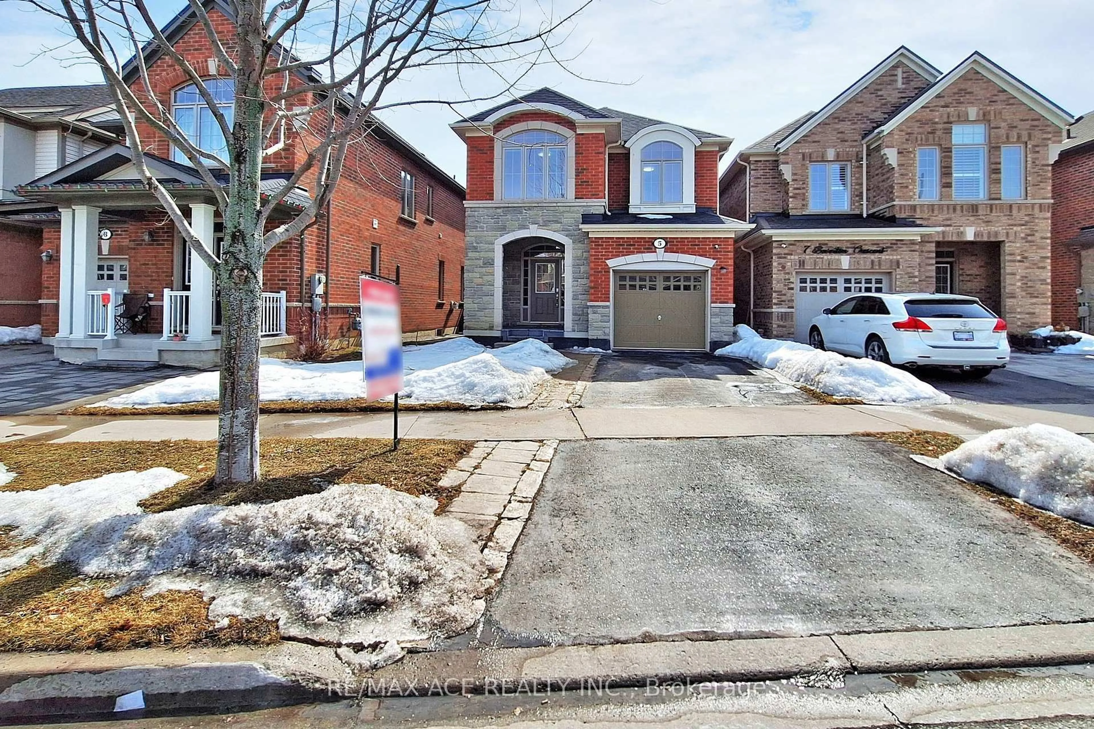 Home with brick exterior material, street for 5 Beverton Cres, Ajax Ontario L1T 0L8