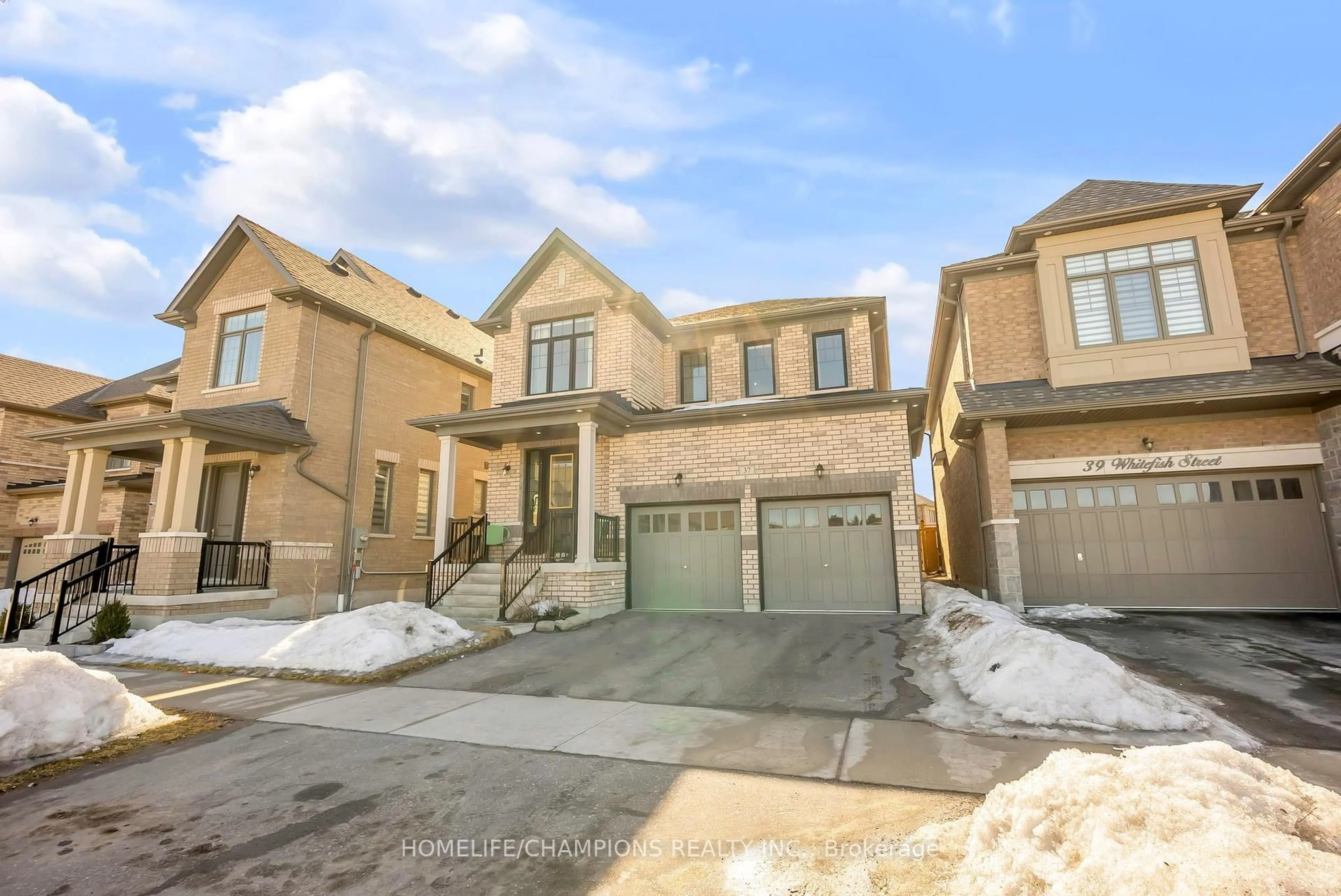 Home with brick exterior material, street for 37 Whitefish St, Whitby Ontario L1P 0K5