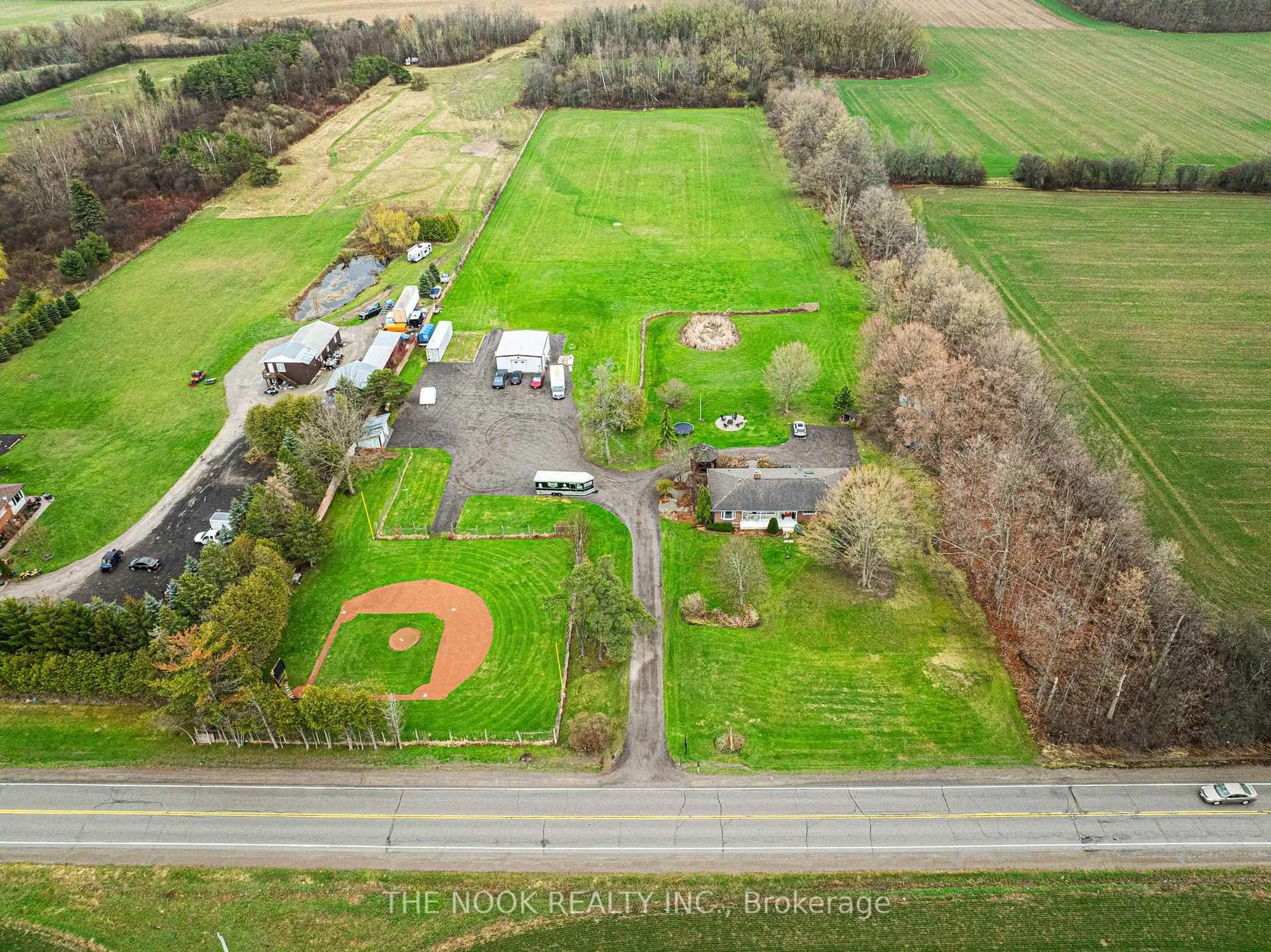 A pic from outside/outdoor area/front of a property/back of a property/a pic from drone, street for 1857 Regional Road 3 Rd, Clarington Ontario L0B 1J0