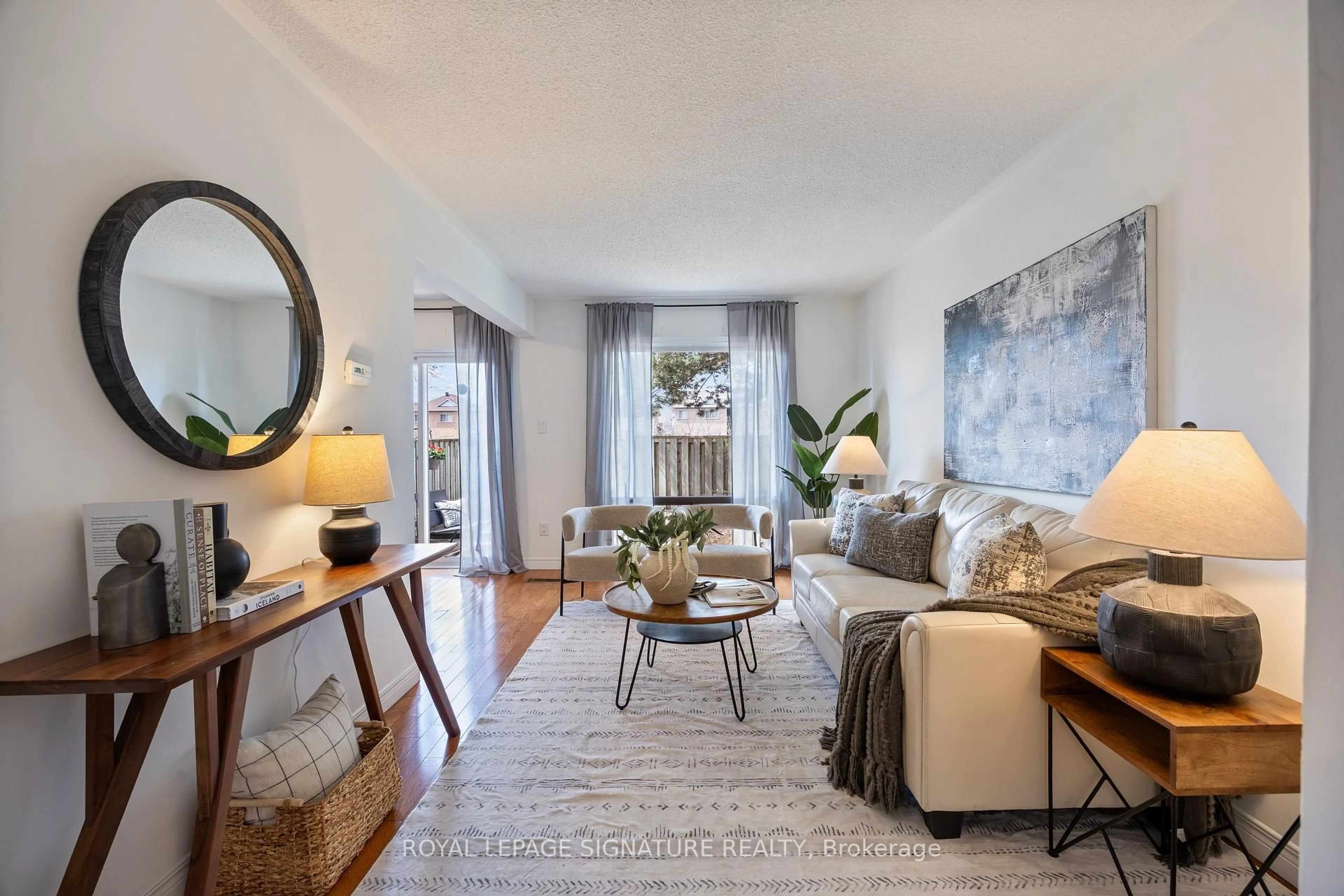 Living room with furniture, unknown for 100 Bridletowne Circ #56, Toronto Ontario M1W 2G8