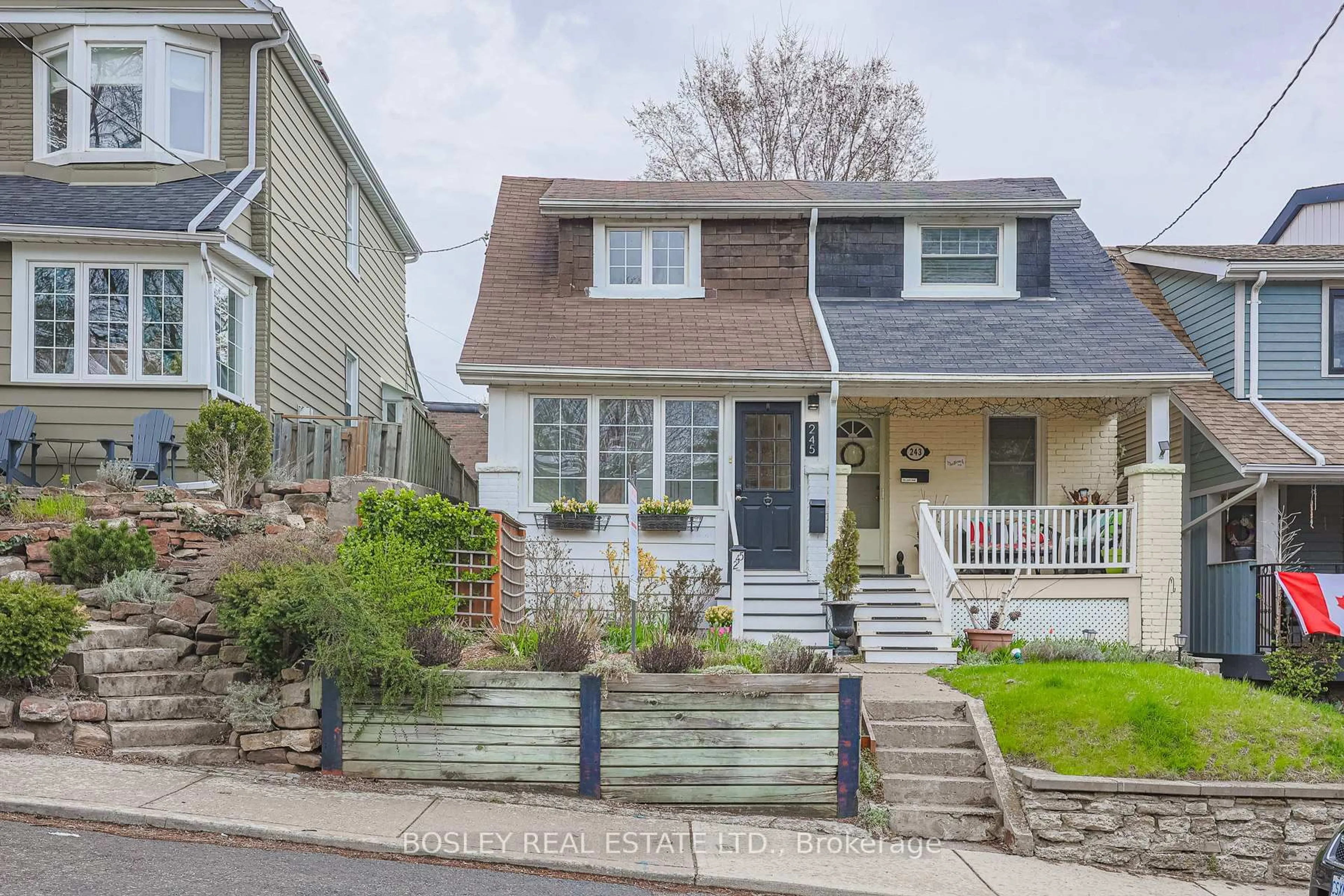 Home with vinyl exterior material, street for 245 Kenilworth Ave, Toronto Ontario M4L 3S7