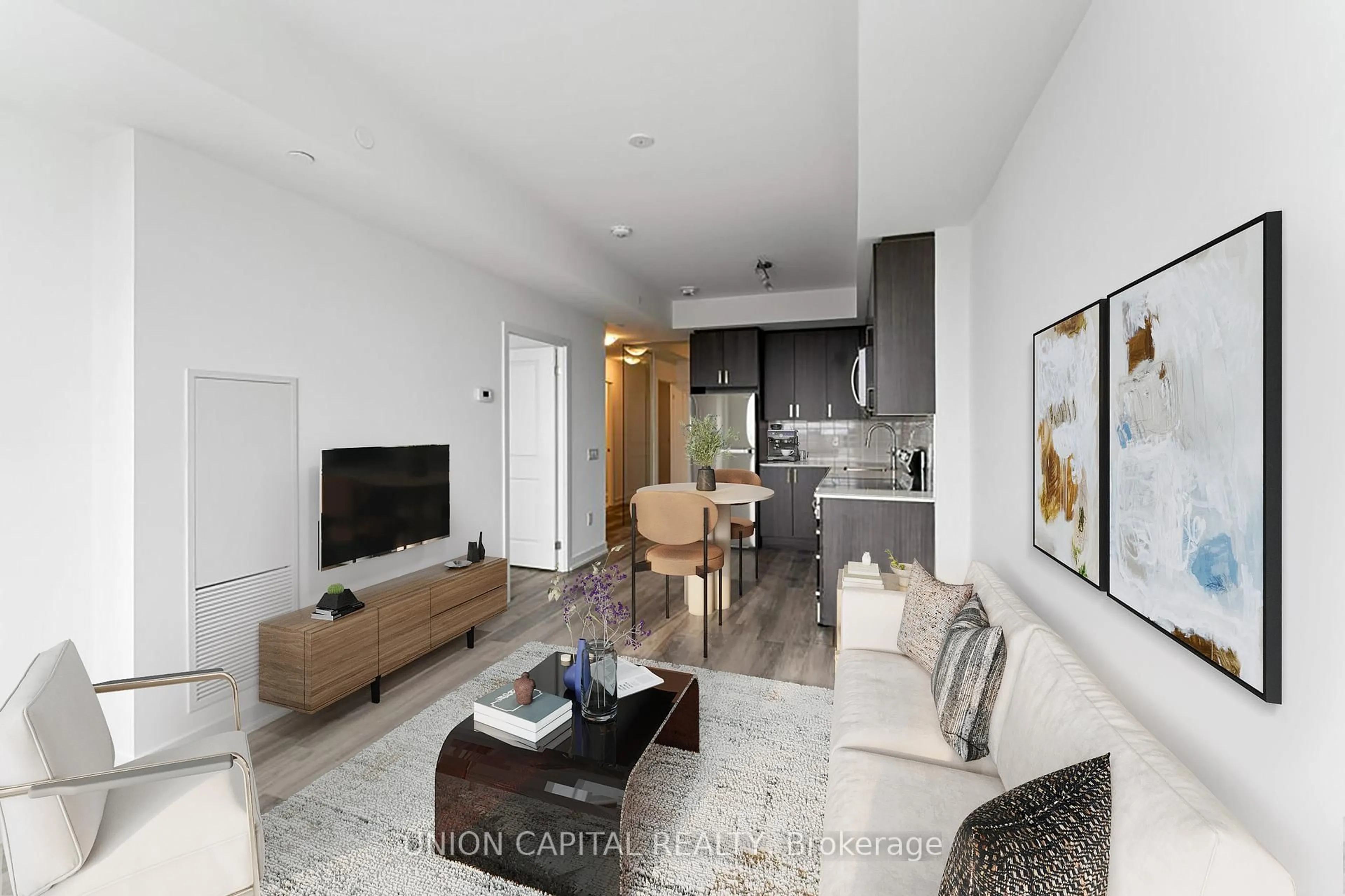 Living room with furniture, unknown for 1455 Celebration Dr #2303, Pickering Ontario L1W 1L8