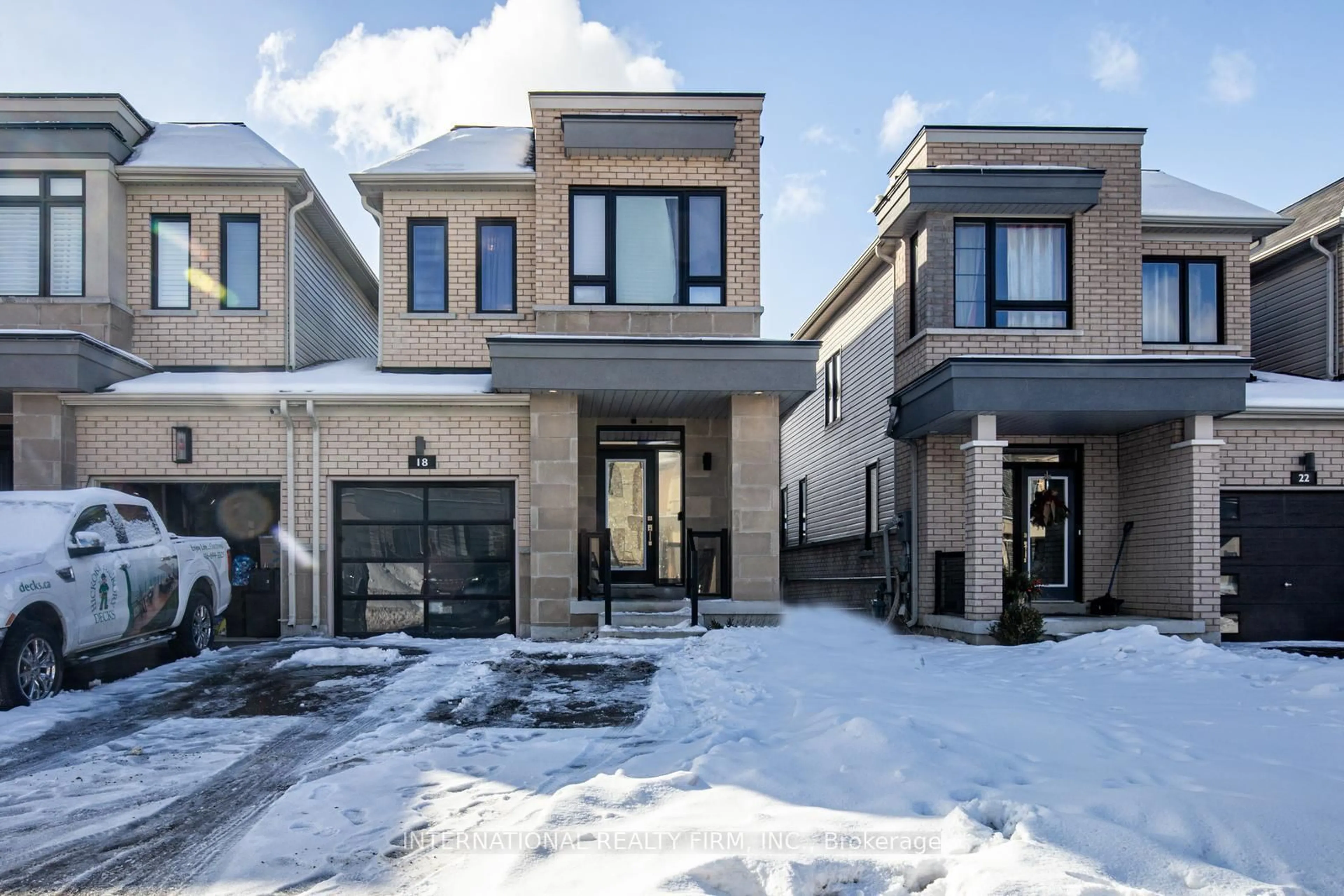 Home with brick exterior material, street for 18 Larkin Lane, Clarington Ontario L1C 2W3