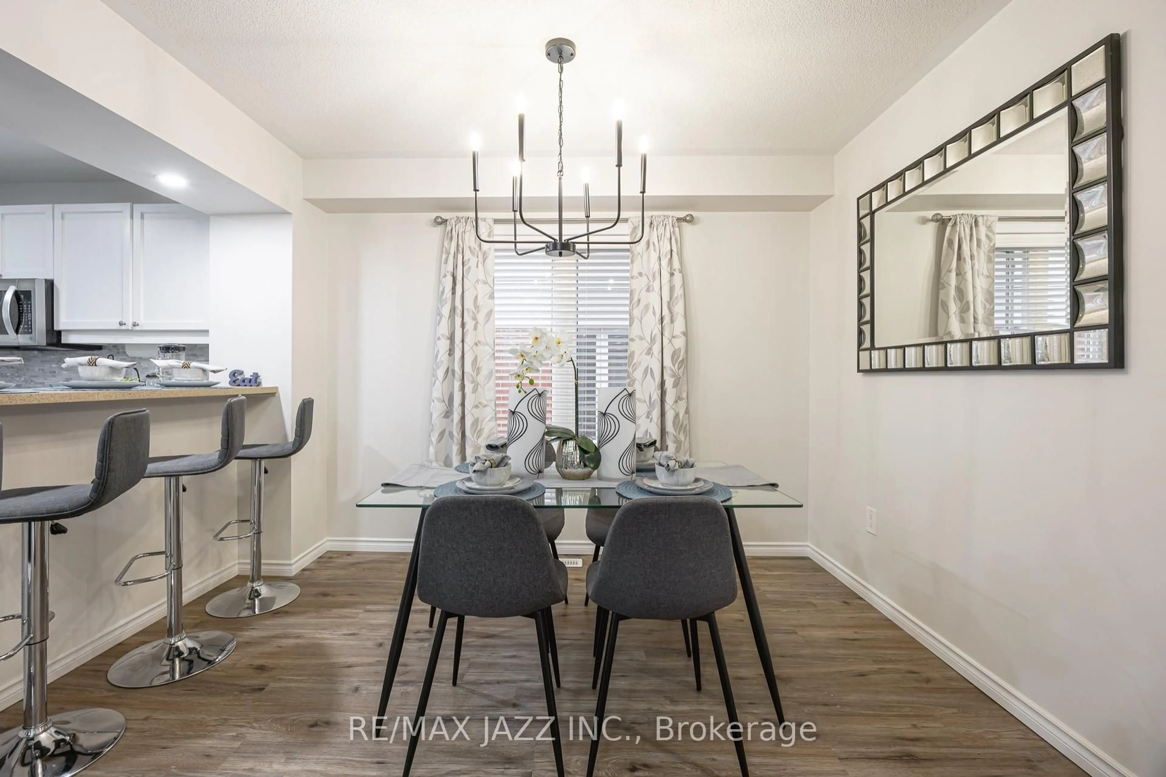 Dining room, wood/laminate floor for 1869 Liatris Dr, Pickering Ontario L1X 0A4