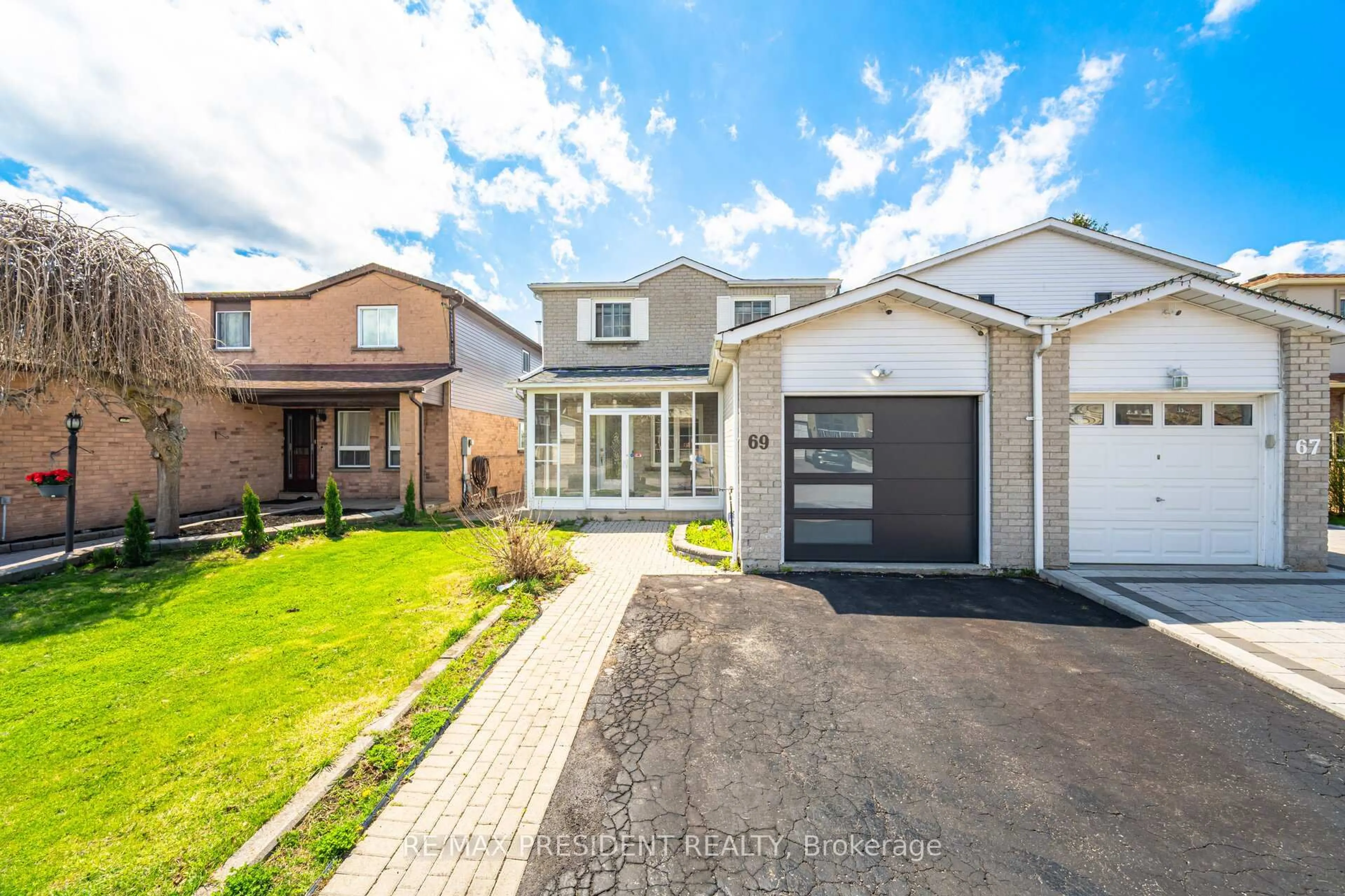 Home with brick exterior material, street for 69 Chalmers Cres, Ajax Ontario L1S 5Y1